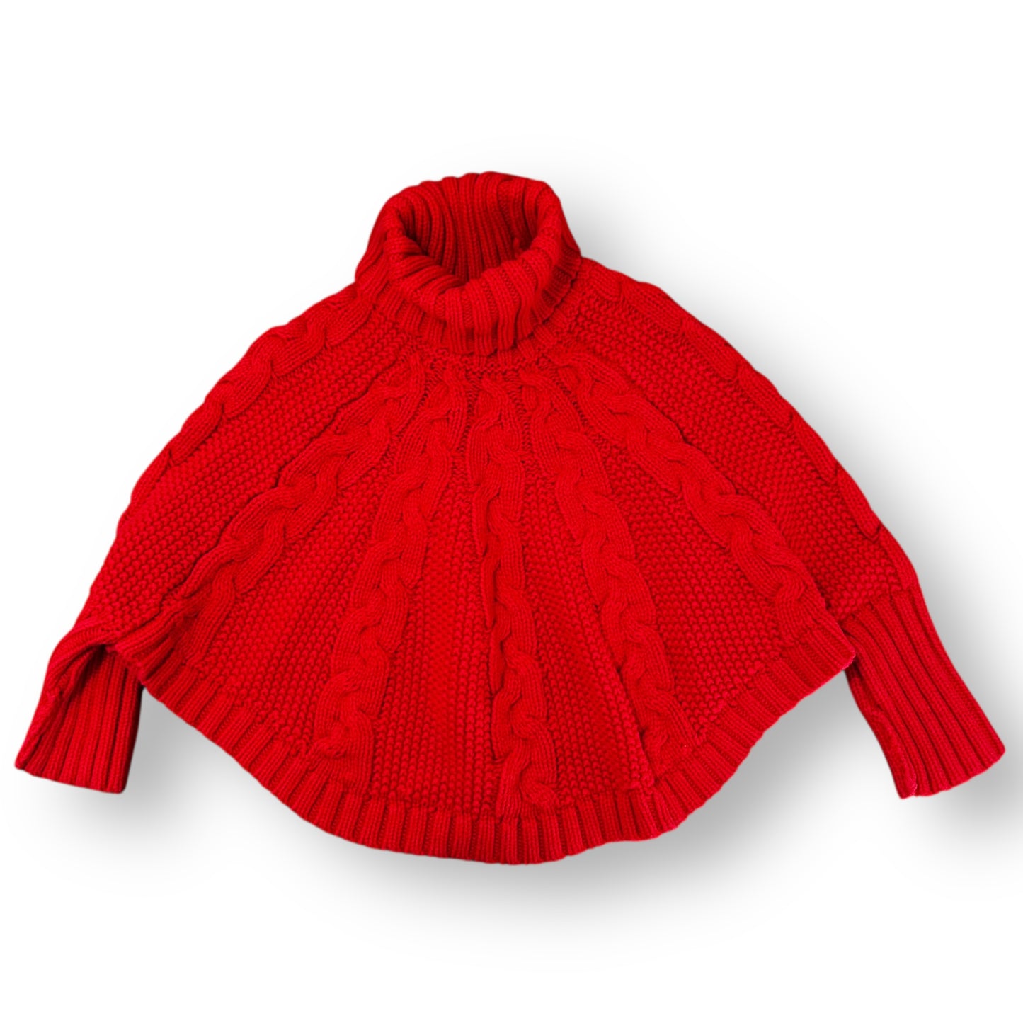 Carter's 3T Toddler Girl Red Sweater Cable Knit Turtleneck Loose Fit Pullover