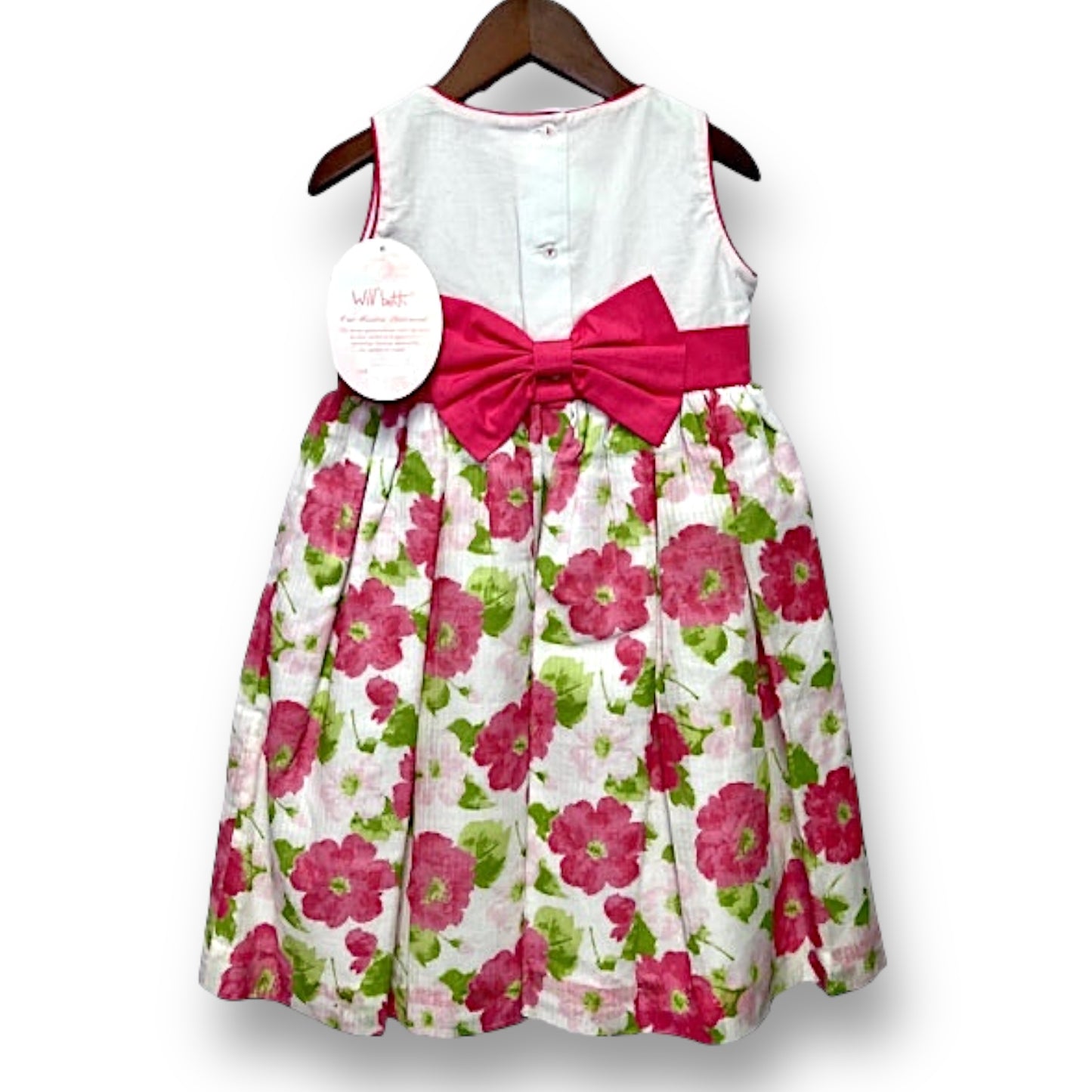 NEW! Toddler Girl Size 2T Boutique Dress Pink & White Floral Print Sundress