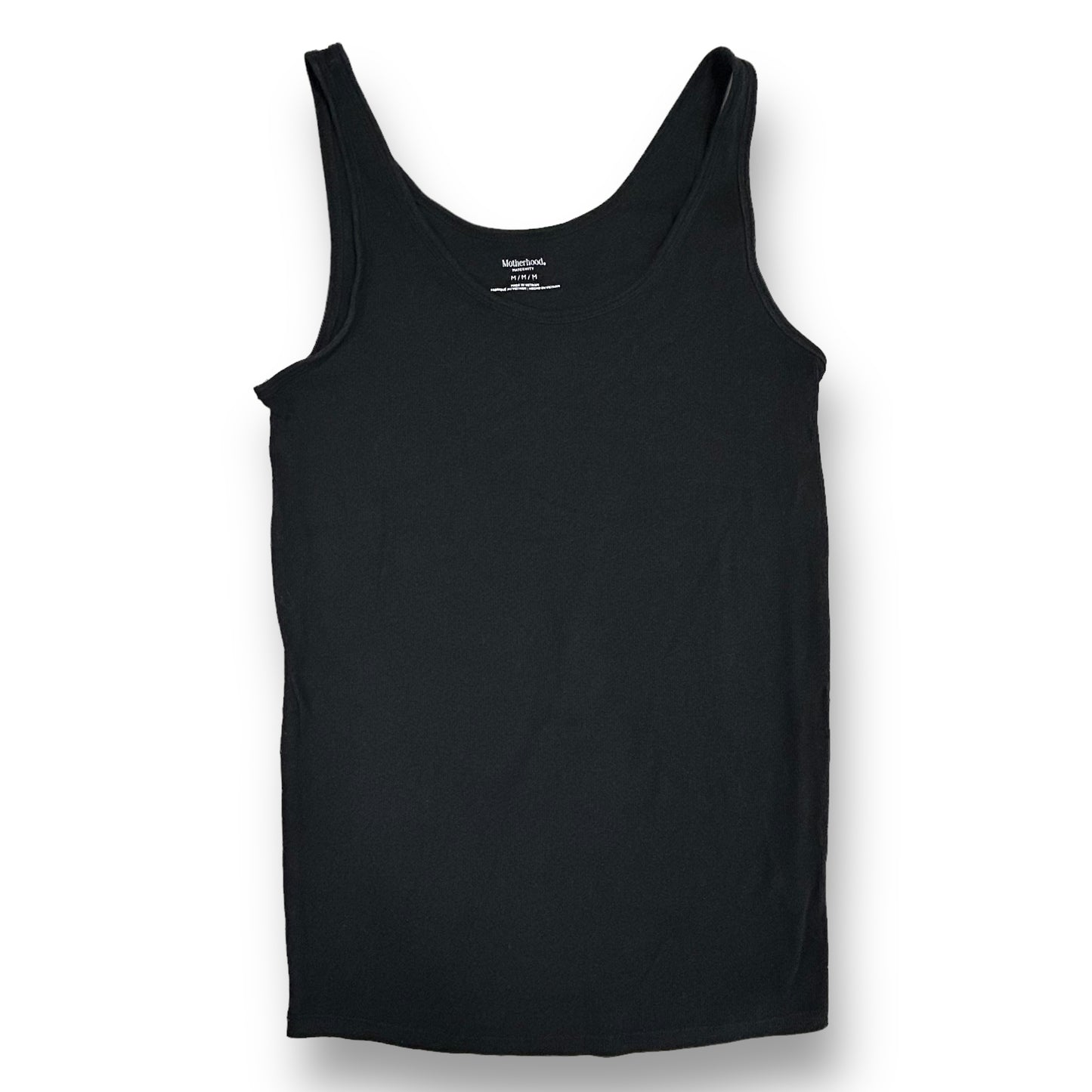 Motherhood Size M Black Ribbed Maternity Tank Top
