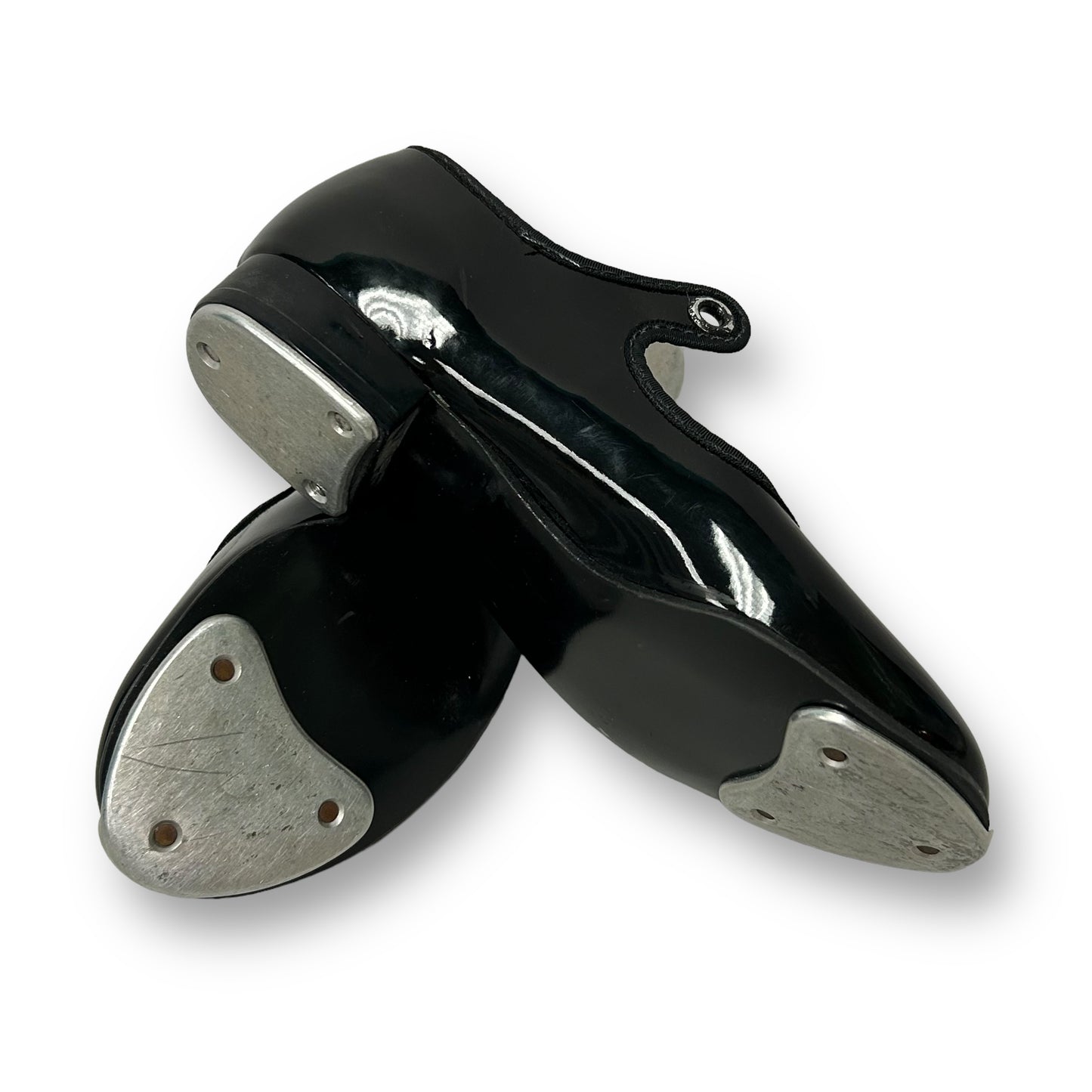 Toddler Tap Shoes Girls Size 9.5 Black Patent Leather Danshuz