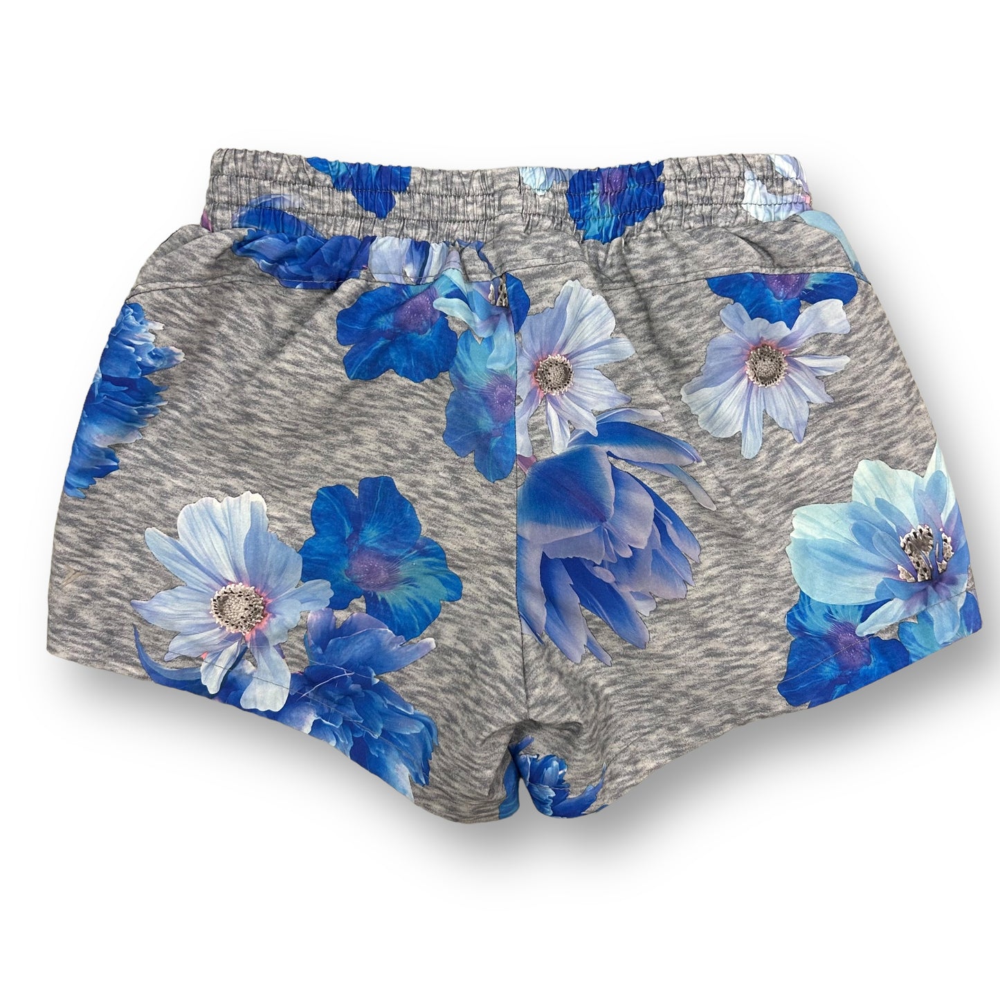 Old Navy Youth Girls Size 10/12 Activewear Gray & Blue Floral Athletic Shorts