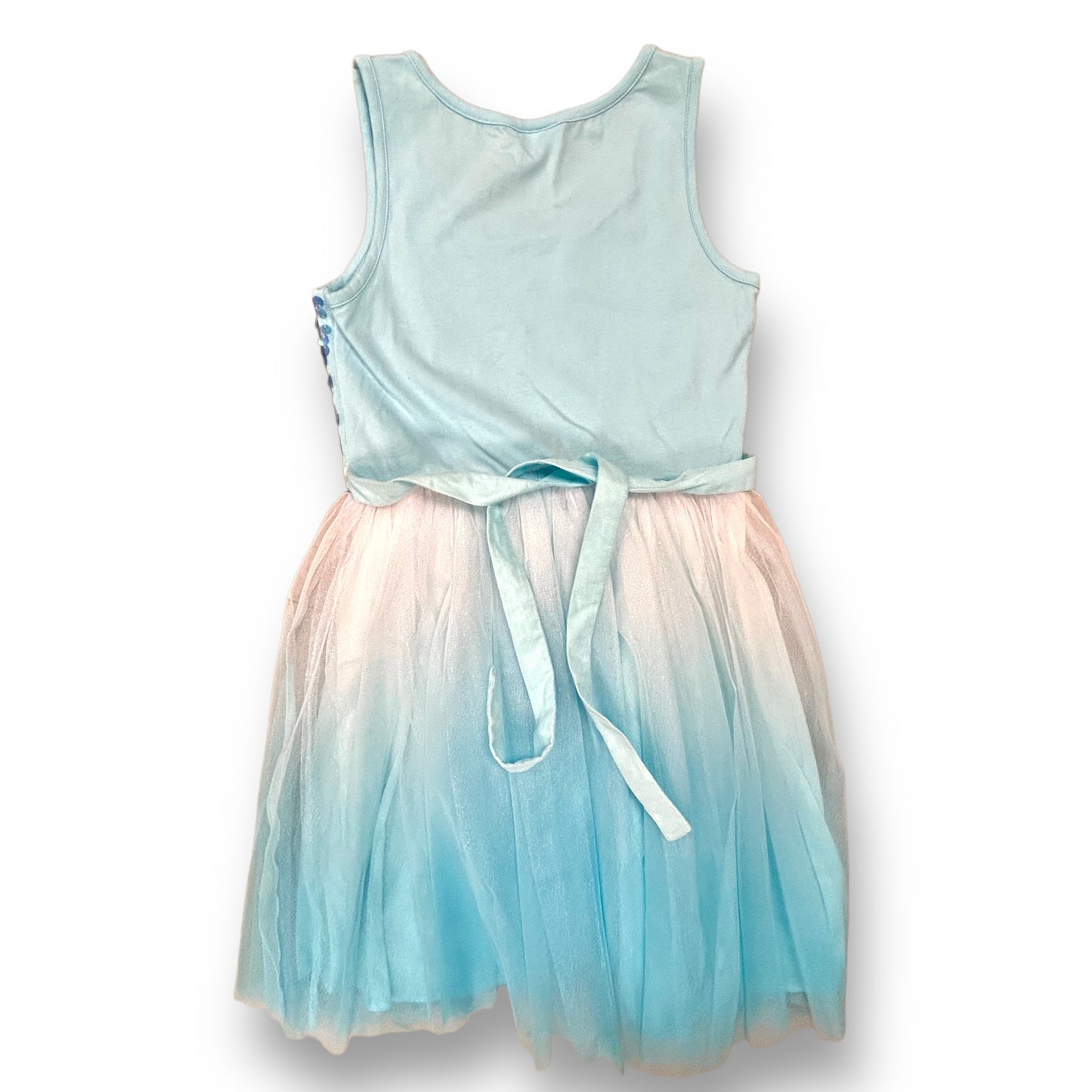 Girls Size 12 Youth Blue Ombre Tulle Bottom Sleeveless Dress