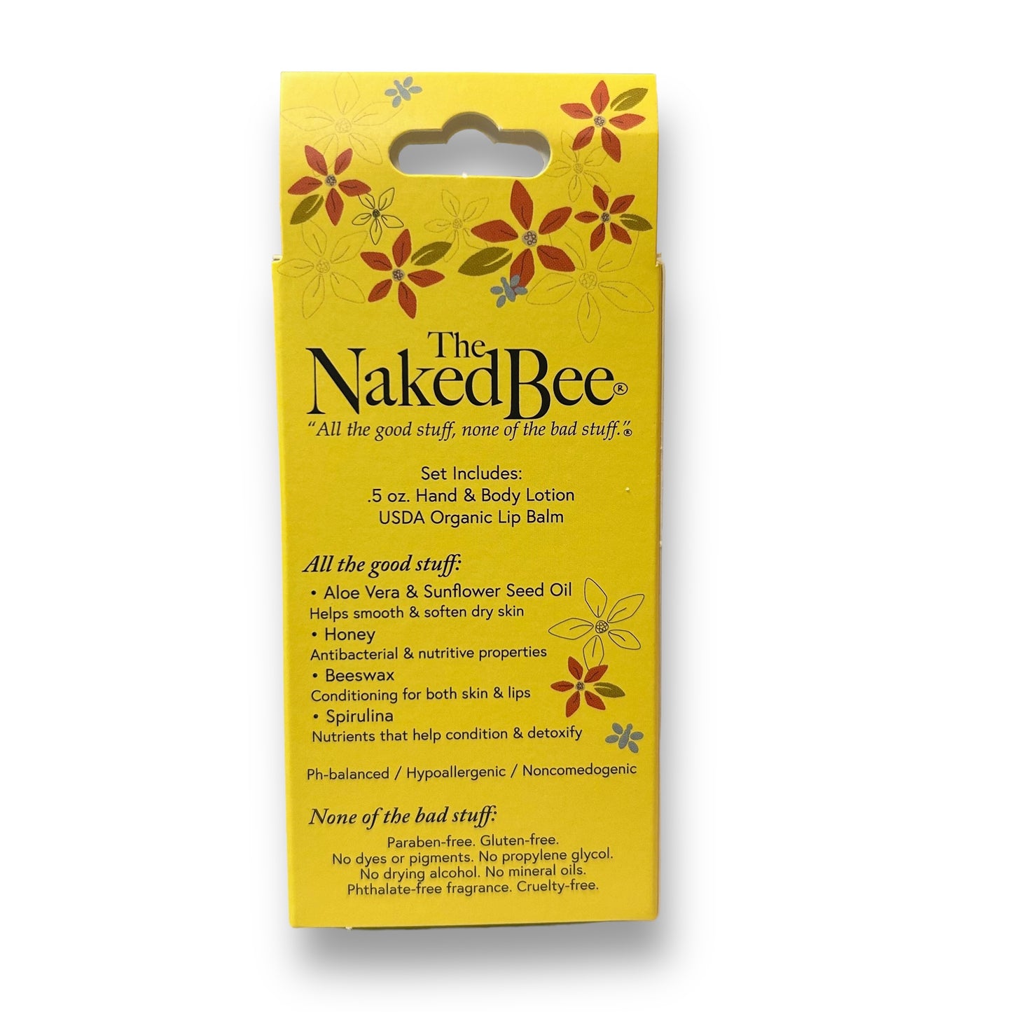 The Naked Bee Classic Orange Blossom Honey Hand Lotion & Lip Balm Pocket Pack
