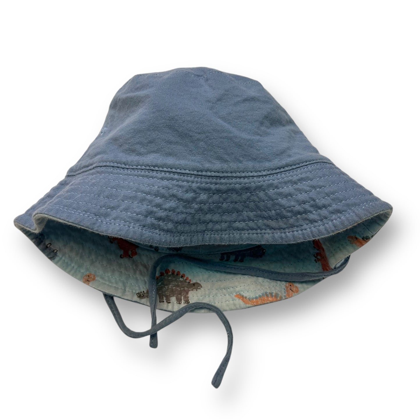 H&M Boys 2-3 Years Beach Bucket Hat Baby Blue and Dino Print, Reversible