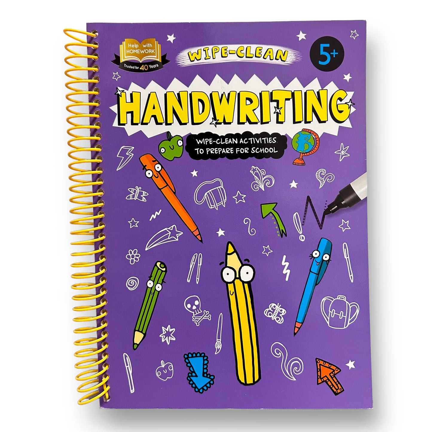NEW! Wipe-Clean Handwriting Spiral Ring Educational Book