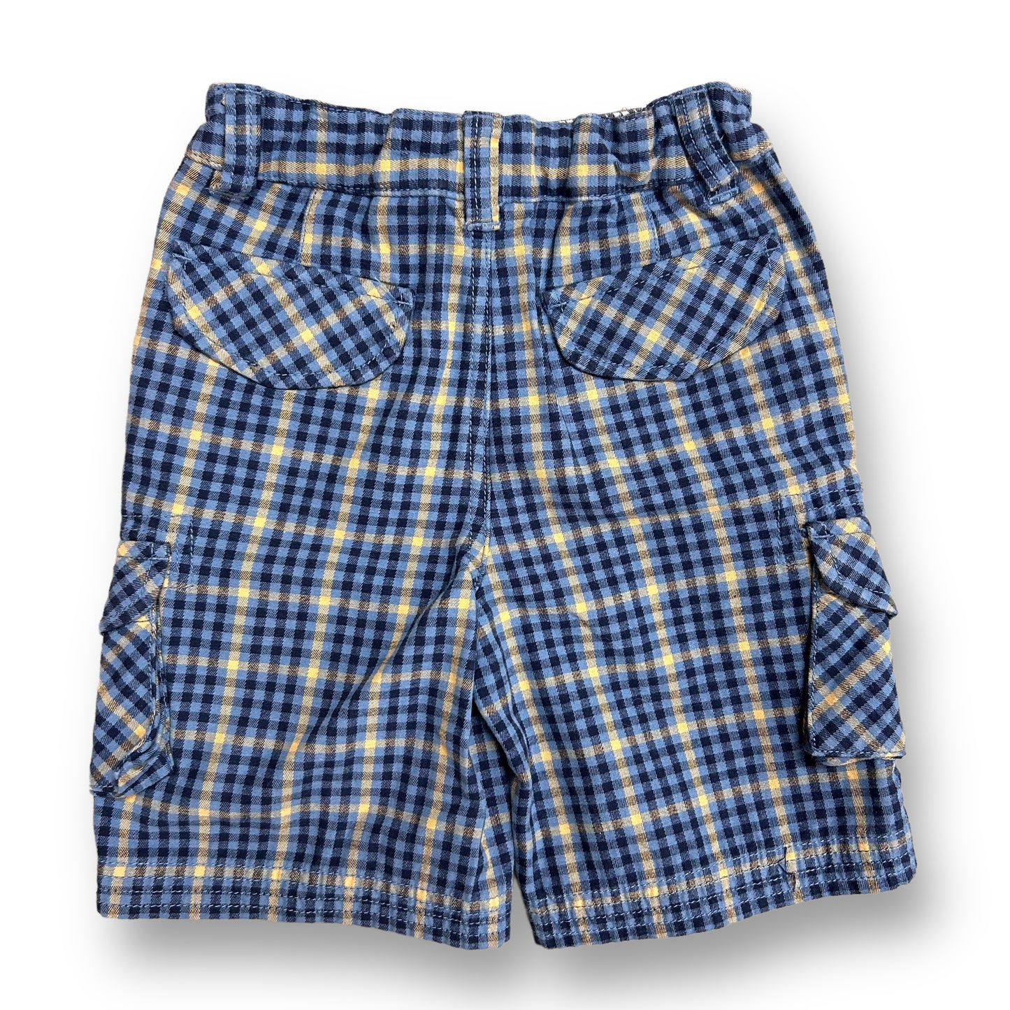 NEW! Hanna Andersson Boys Size 4 Plaid Cargo Shorts
