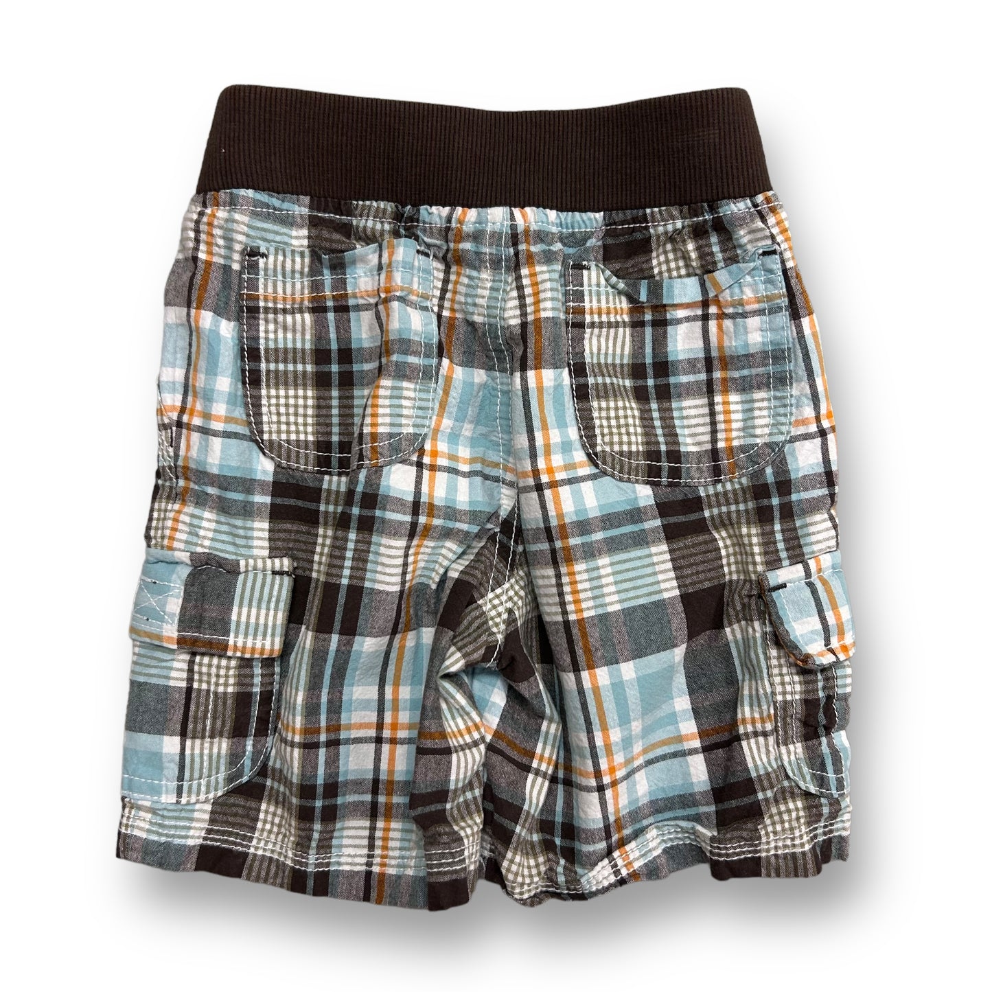 Gymboree Boys Size 18-24 Months Shorts Plaid Elastic Waist Pull-On Cargo