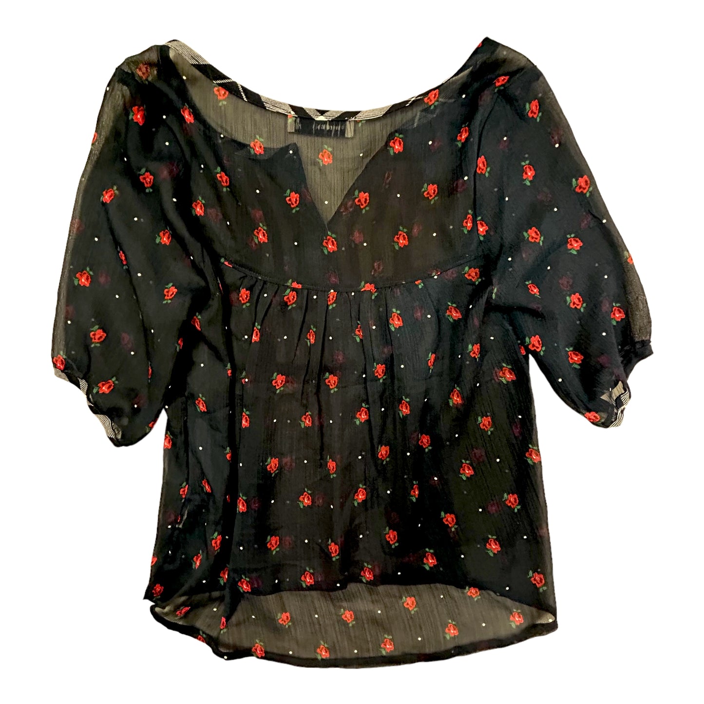 Abercrombie Women's Size Small Floral Print Button Top Blouse