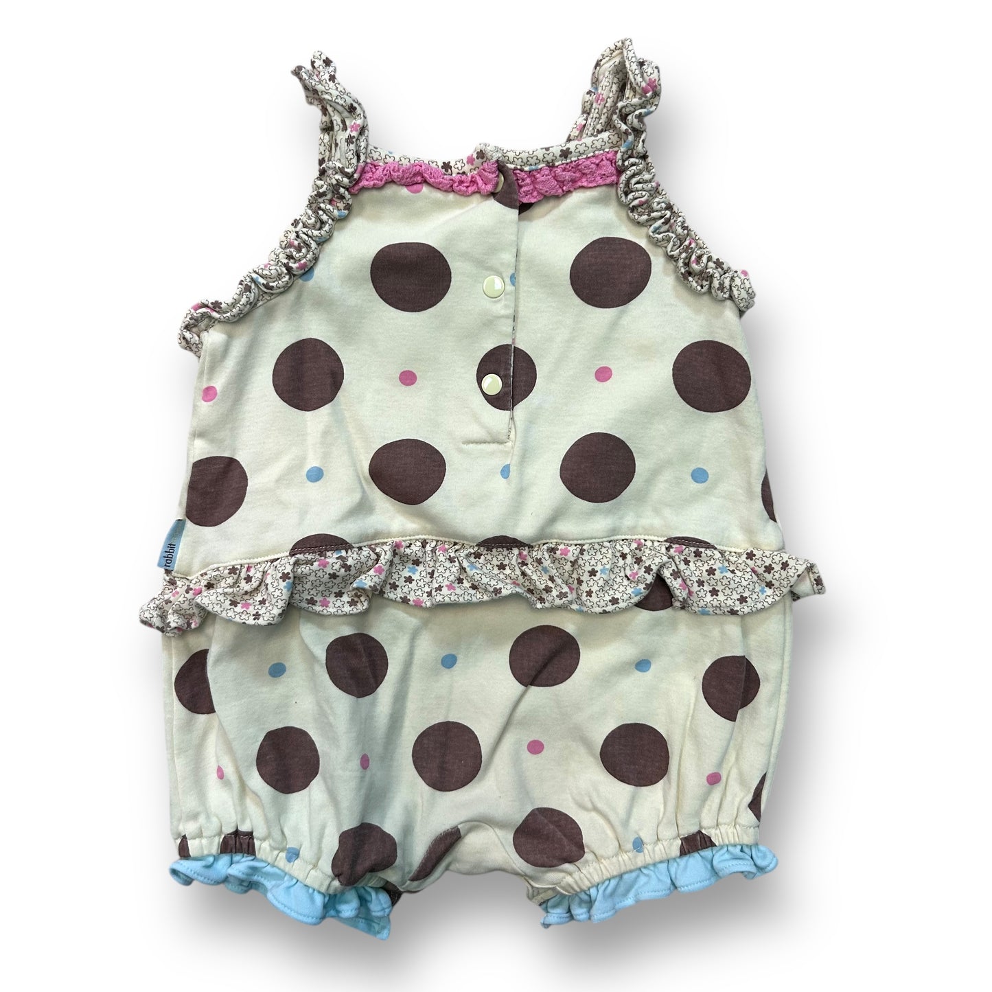 Rabbit Moon Baby Girl Size 9-12 Months Sleeveless One Piece Shorts Romper