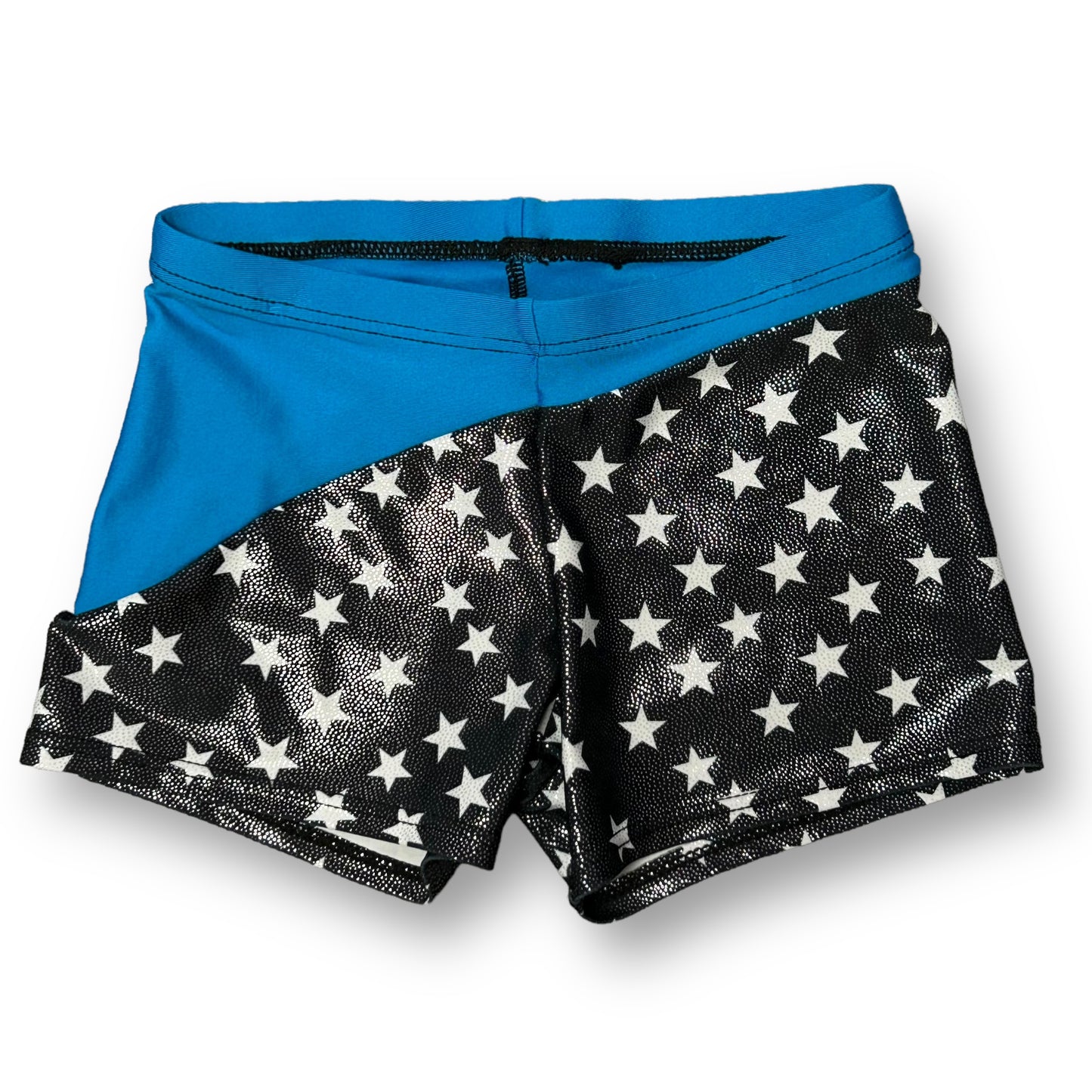 Motionwear Girls Size 10/12 Youth Shimmery Star Print Dance Shorts