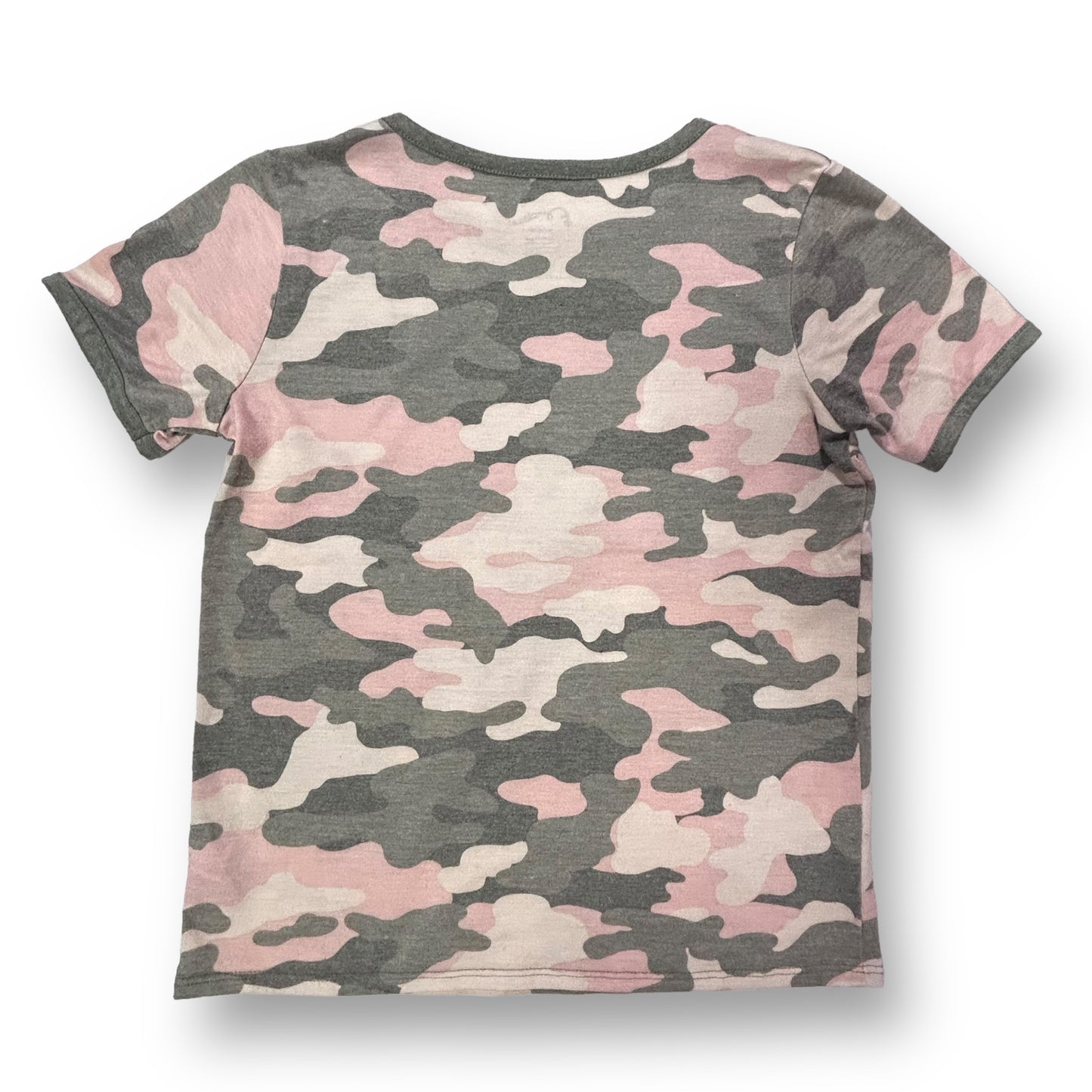 Youth Girl Size 10/12 Pink & Green Camo Wild for the Weekend Soft Tee
