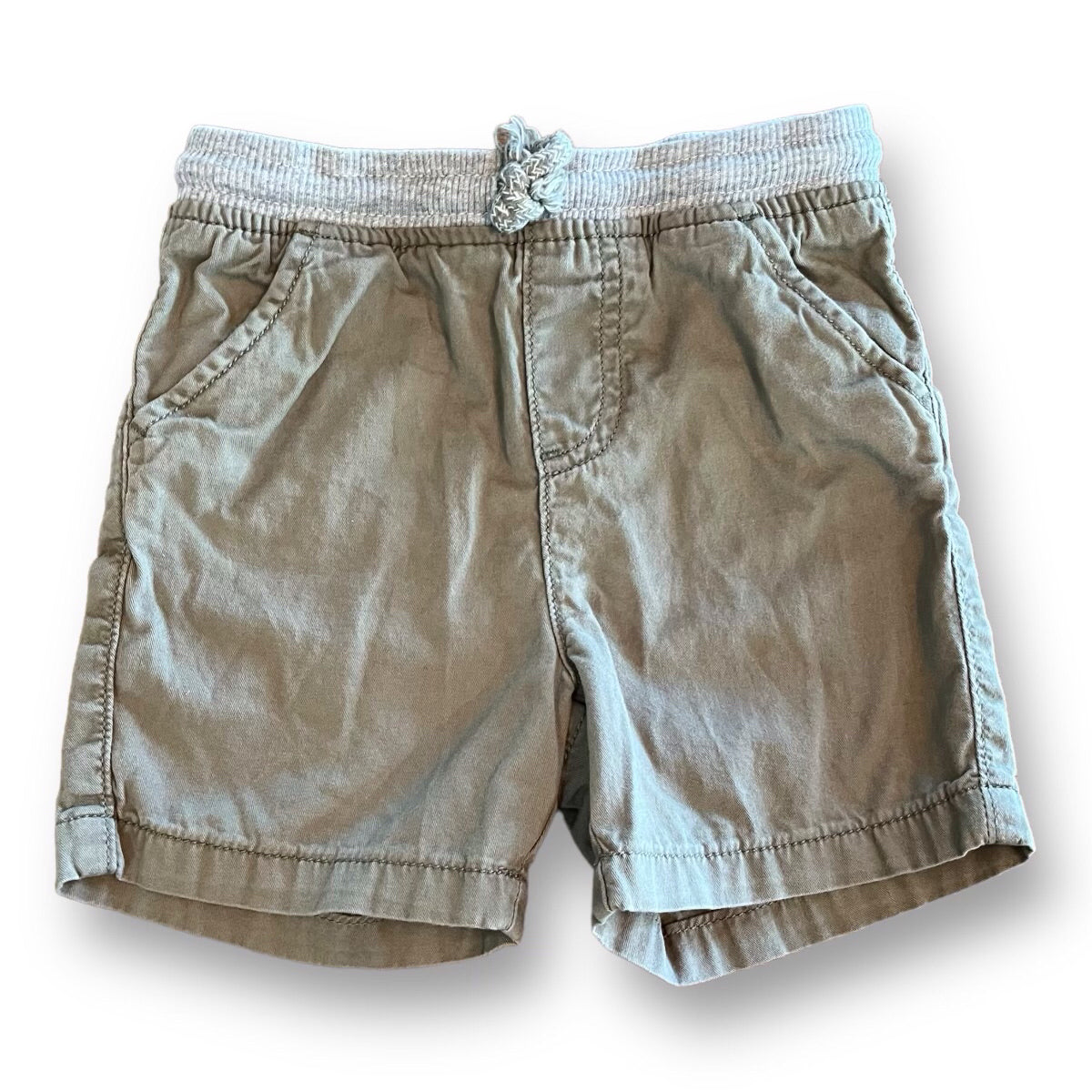 Jumping Beans Boys Size 18 Months Khaki Shorts Sage Pull On with Drawstring