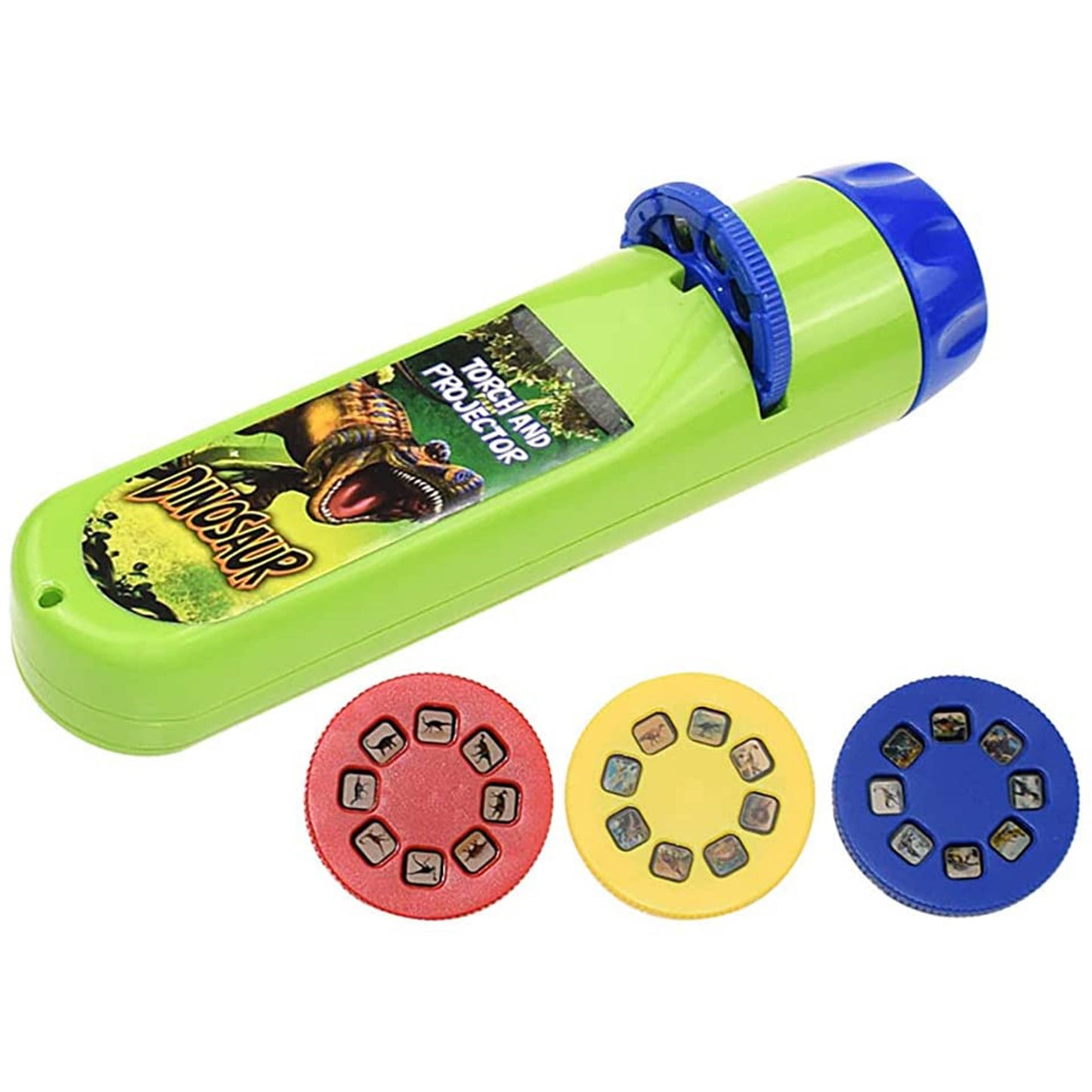 NEW! Dinosaur Projector Flashlight Vivid Light-Up Educational Toy with Slides