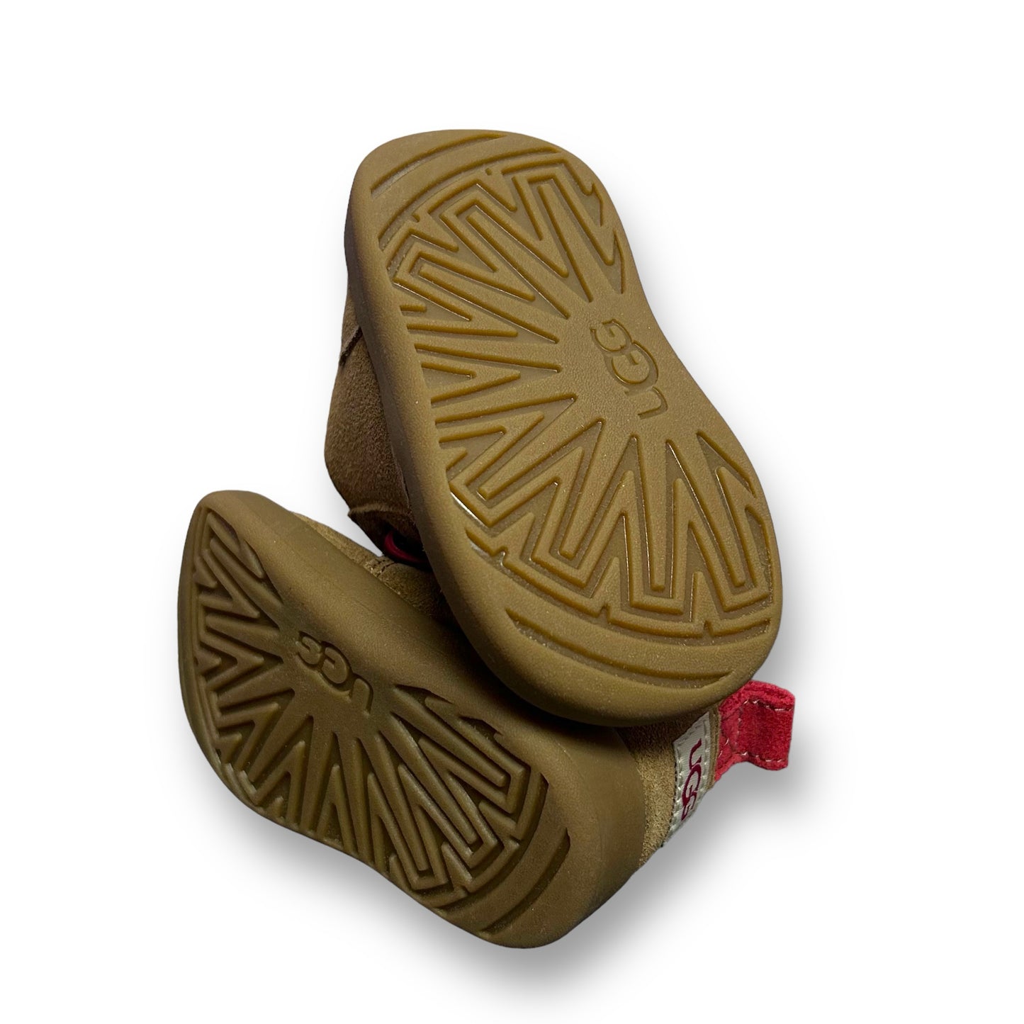 UGG Baby Booties US Size 2 Brown Side Zipper Closure Boys Brown Leather Boots