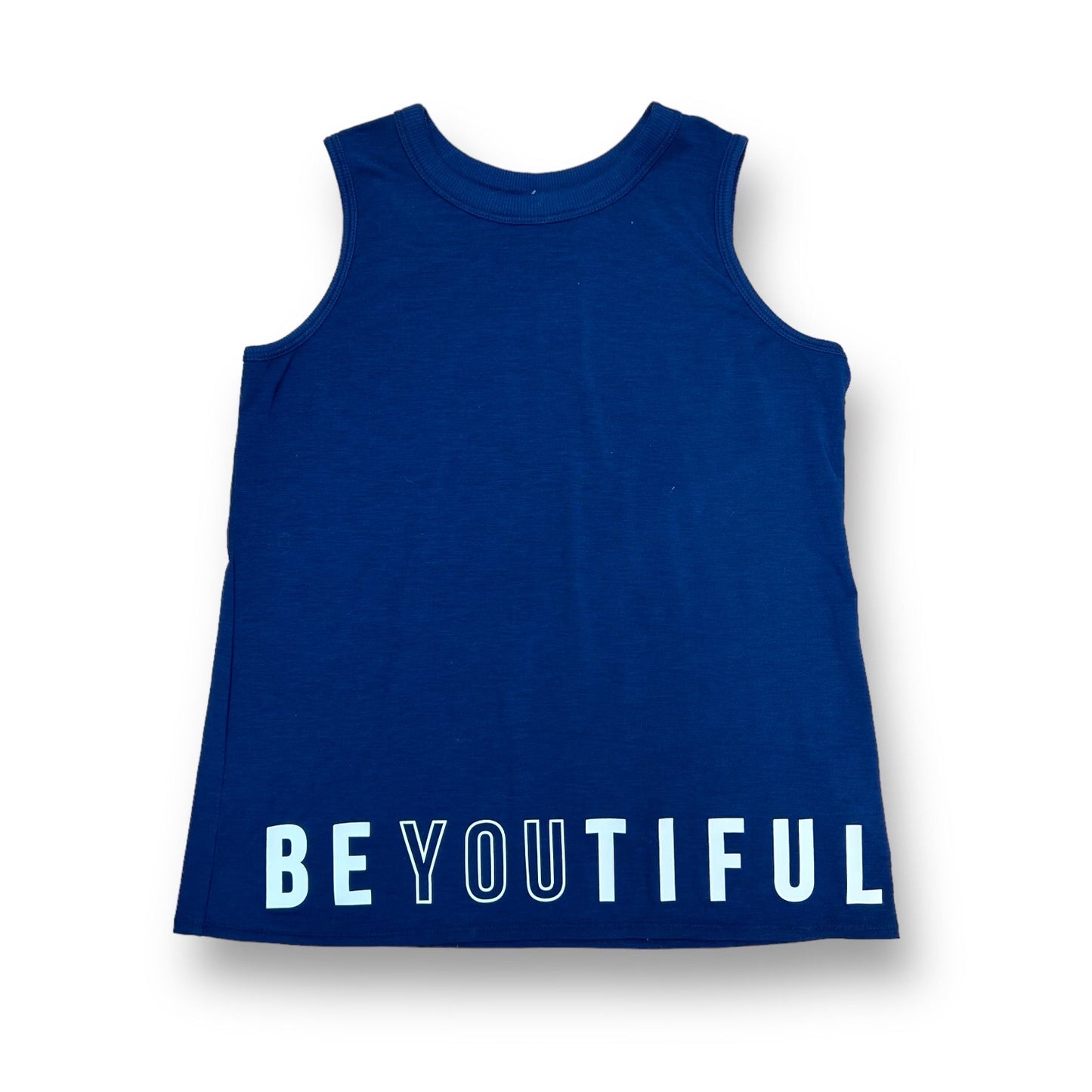 Athleta Girl Size 12 Youth Tank Top Dark Blue BeYOUtiful Sleeveless Tee