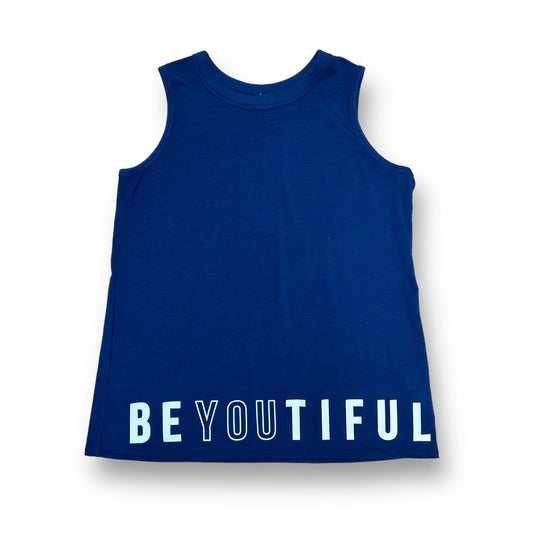 Athleta Girl Size 12 Youth Tank Top Dark Blue BeYOUtiful Sleeveless Tee