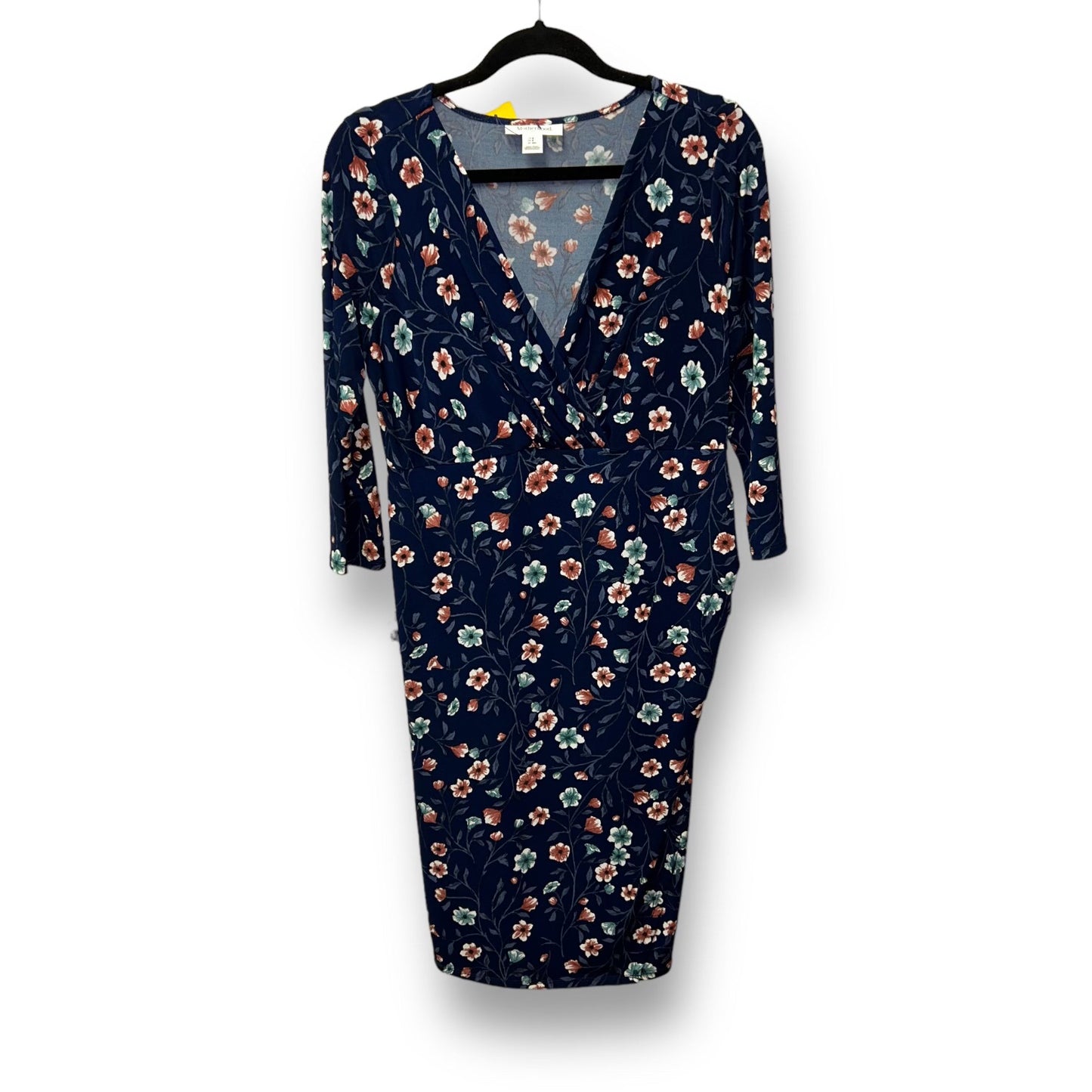 Motherhood Maternity Size Small Tie-Front Low Cut Floral Dress