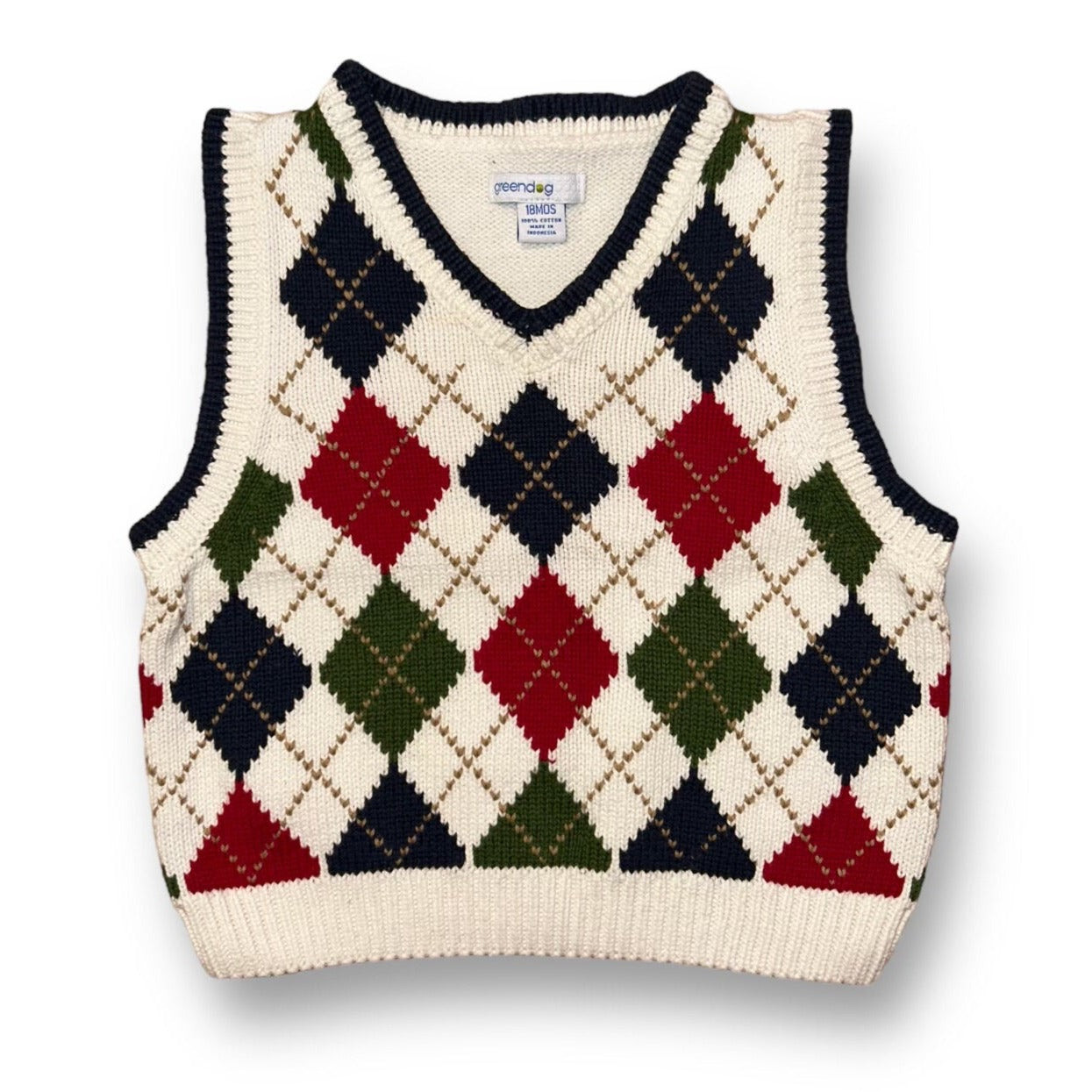 Toddler Boys Size 18 Months Argyle Sweater Vest