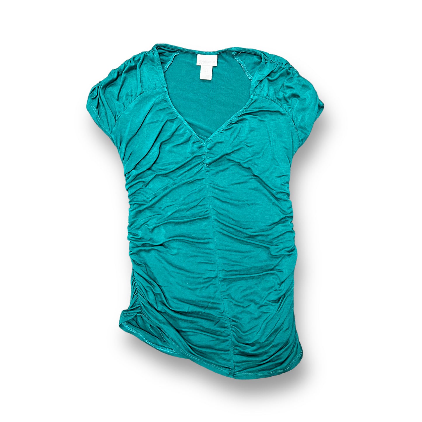 Motherhood Size S Emerald Cinched Maternity Top