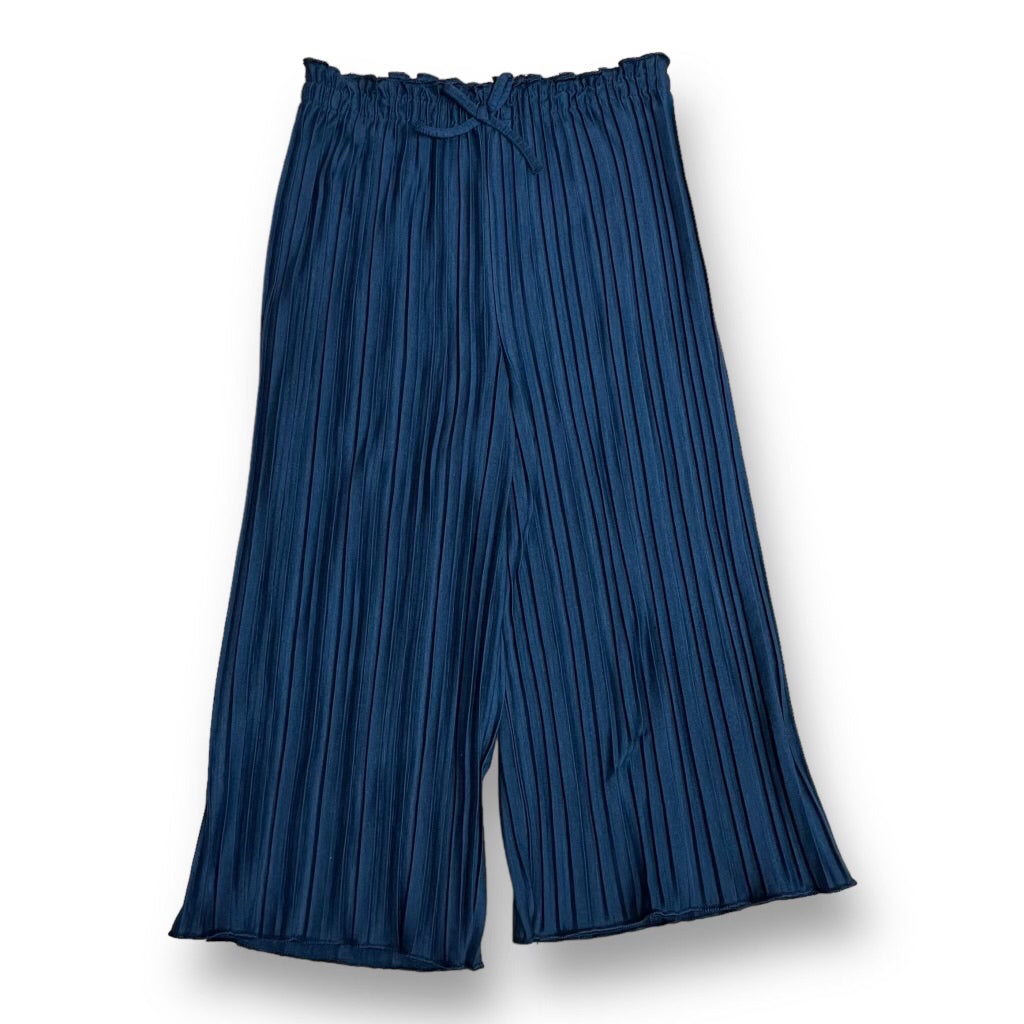 Girls Size 6/6X Navy Blue Wide Leg Boho Style Cropped Dress Pants