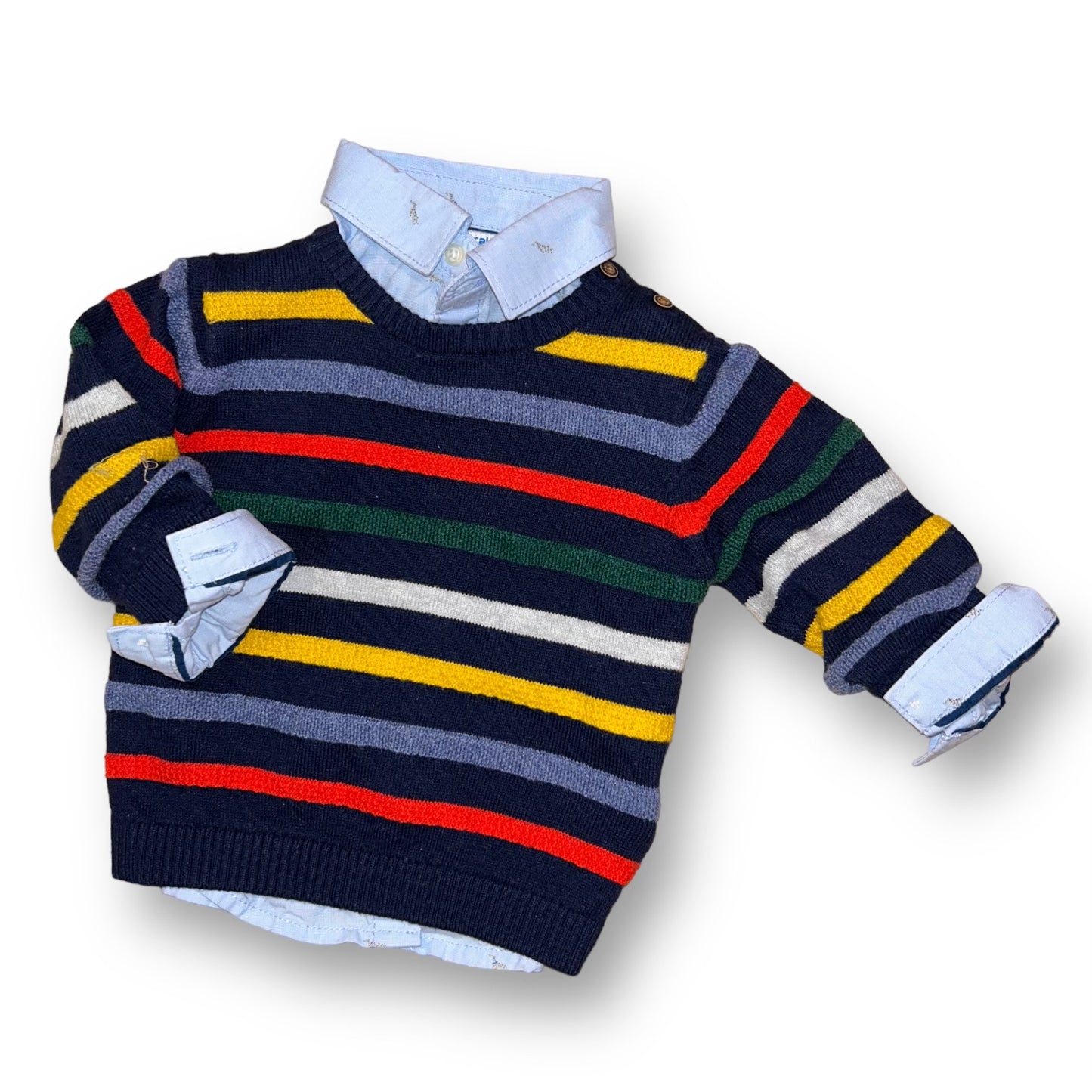 Mayoral Baby Boys Size 6 Months 2-Pc Sweater & Button Up Dress Shirt