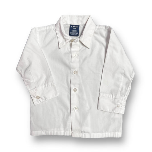 Toddler Boys Size 24 Months White Button Up Collared Long Sleeve Dress Shirt