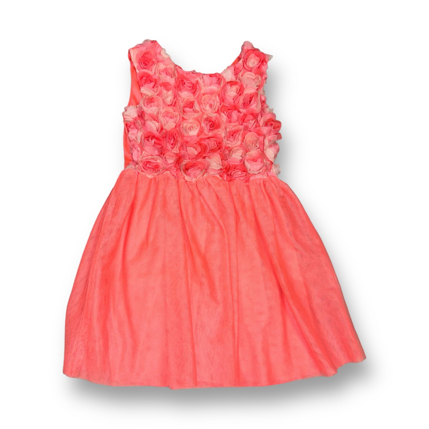 Children's Place Girls Size 6X/7 Pink Rosette Fancy Sleeveless Dress