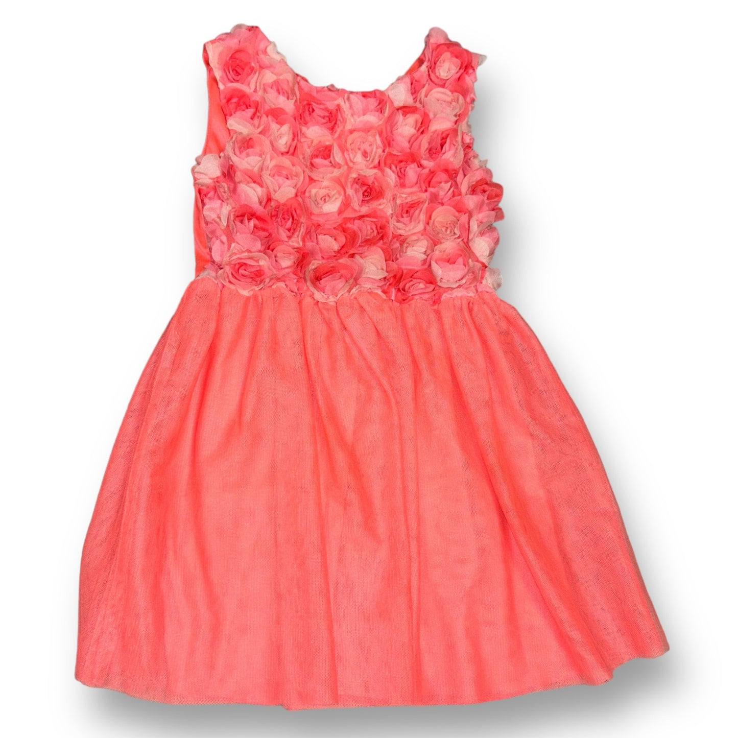Children's Place Girls Size 6/7 Special Occasion Dress Pink Tulle and Rosettes