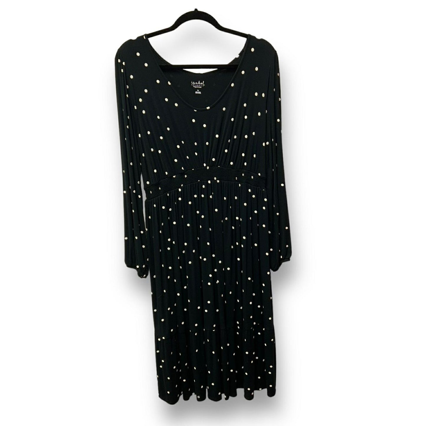Isabel Maternity Size XL Black Polka Dot Maternity Dress