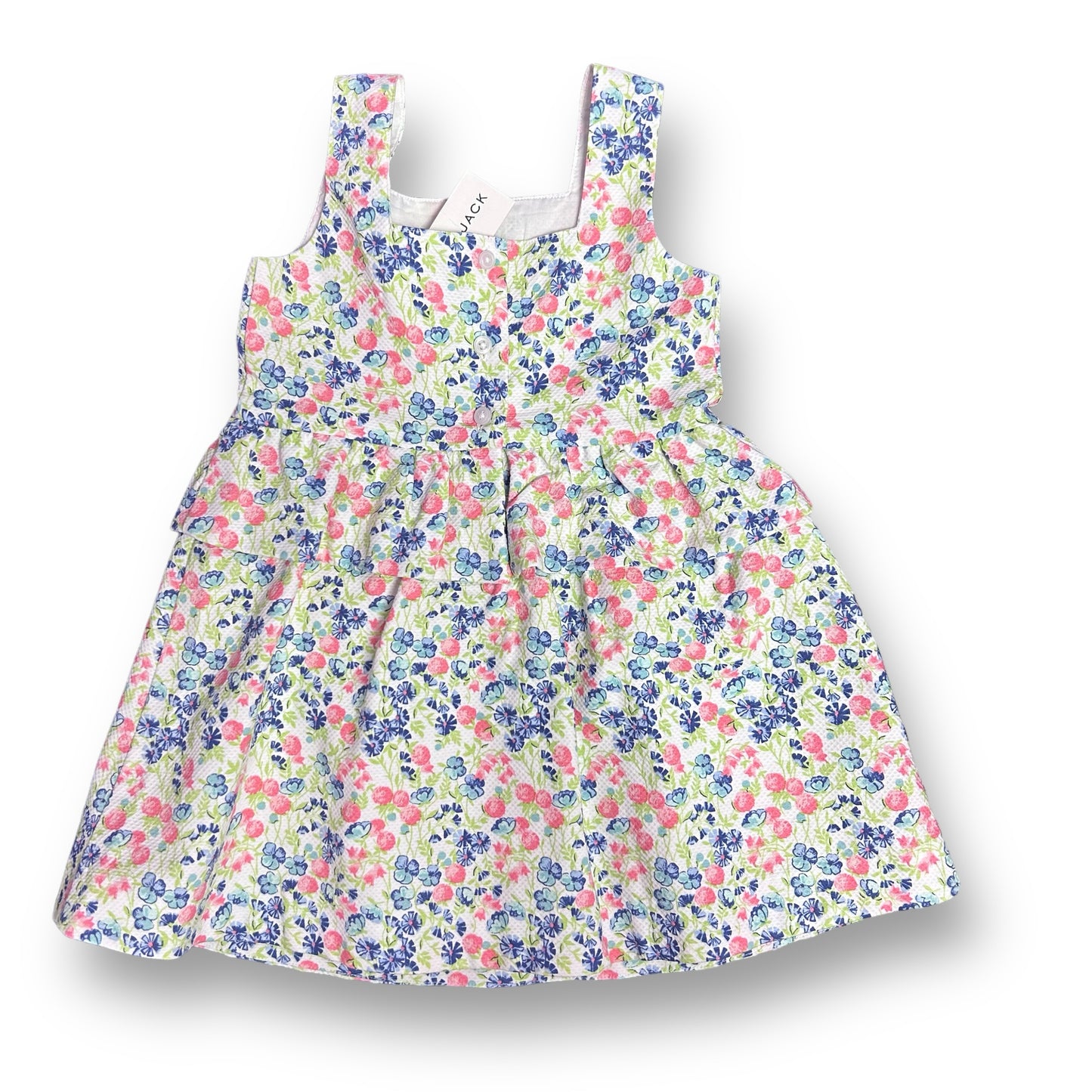 NEW! Janie and Jack Girls Size 2T Floral Ruffle Empire Waist Fancy Dress