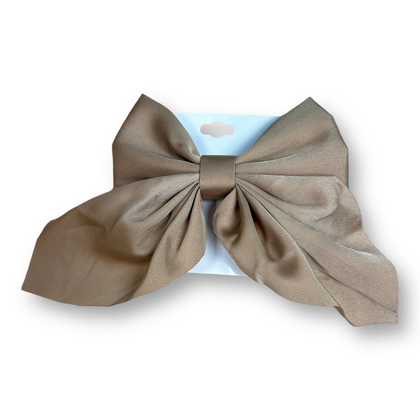 NEW! Girls Satin 5" Hairbow with Alligator Clip, Bronze