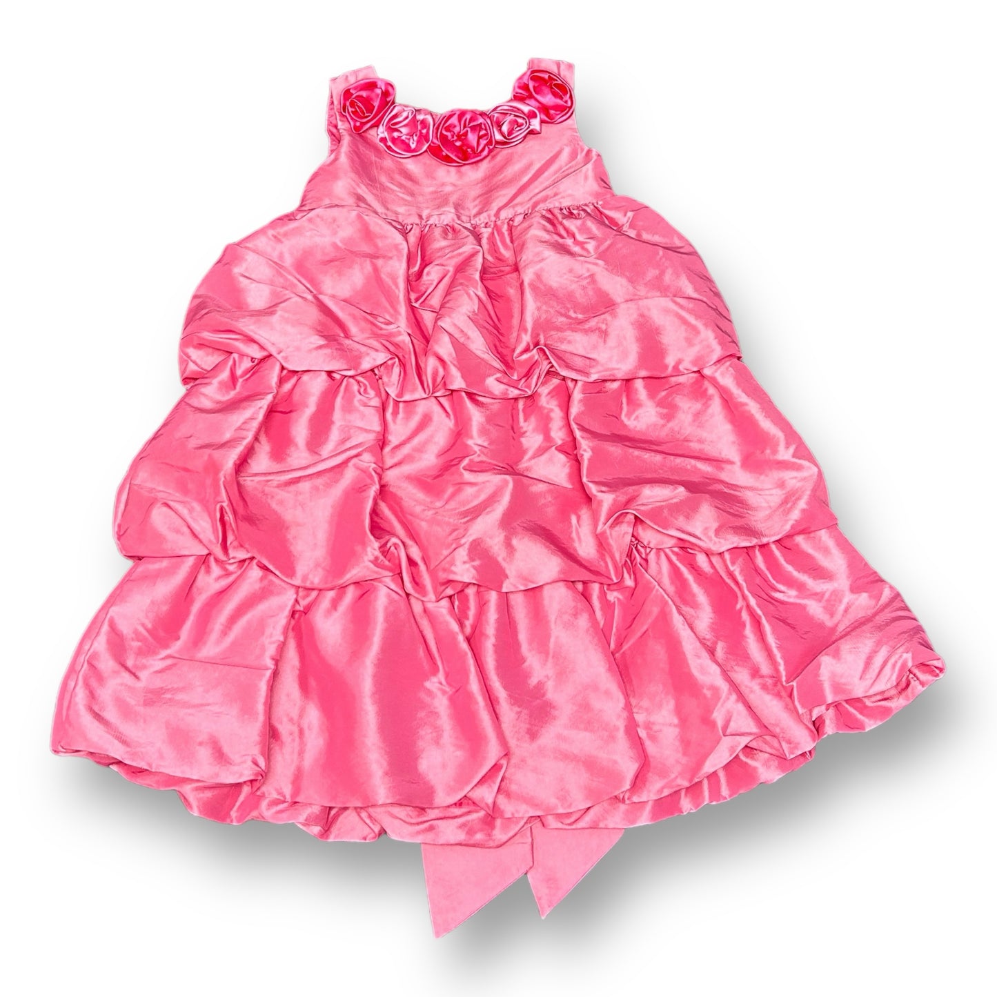 Jillian's Closet Girls Size 4 Pink Rosette Formal Sleeveless Dress