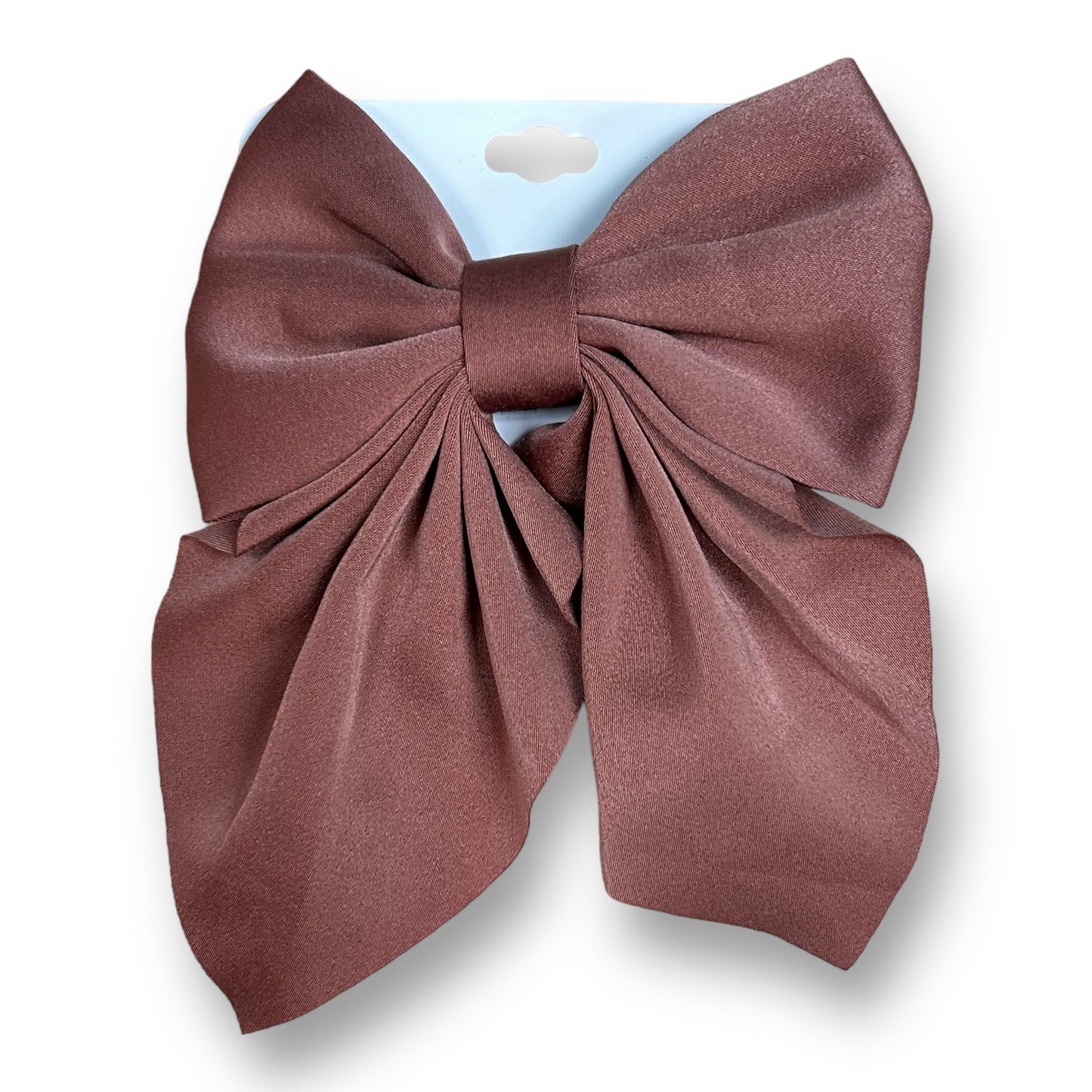 NEW! Girls Satin 5" Hairbow with Alligator Clip, Dusty Rose