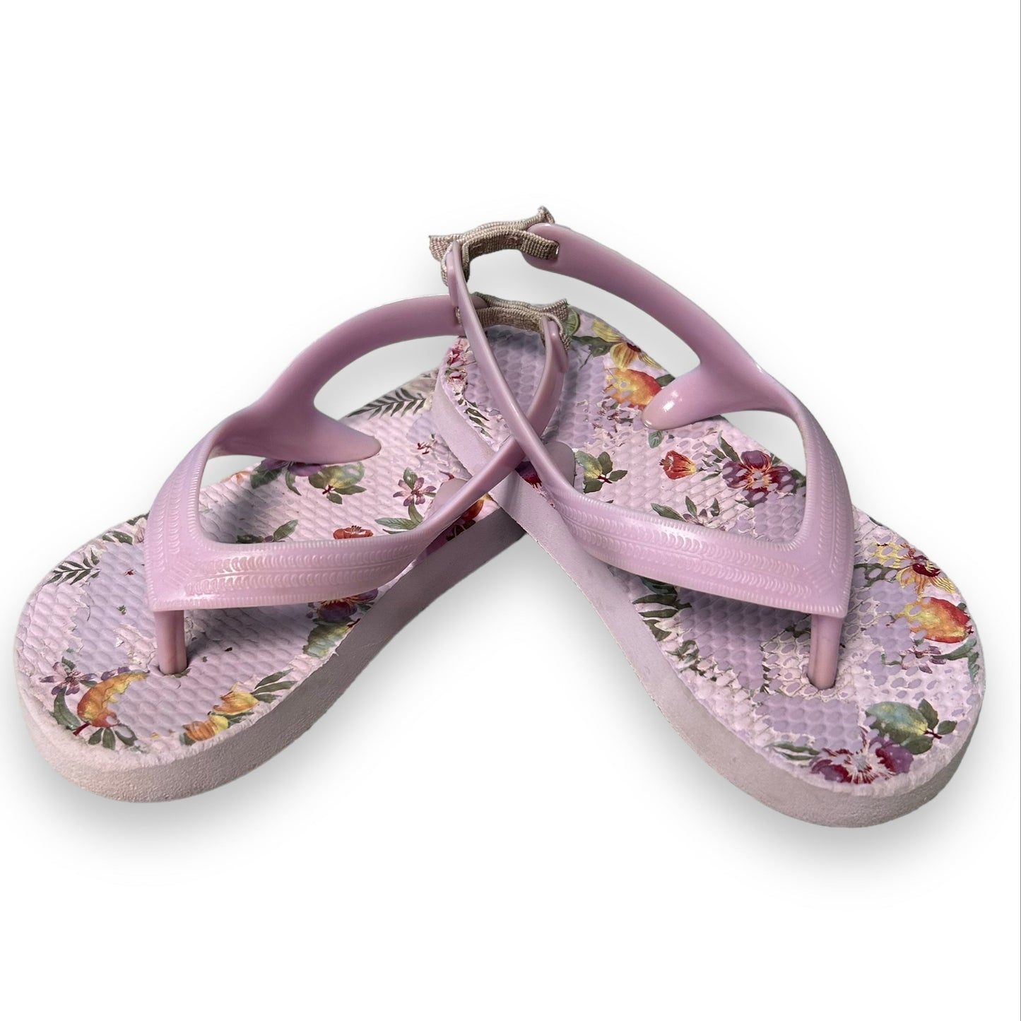 Old Navy Girls Sandals Toddler Size 7 Purple Slingback Thong Flip Flops
