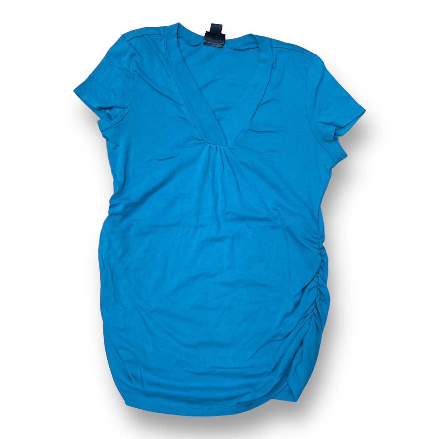 Motherhood Size L Teal V-Neck Maternity Top