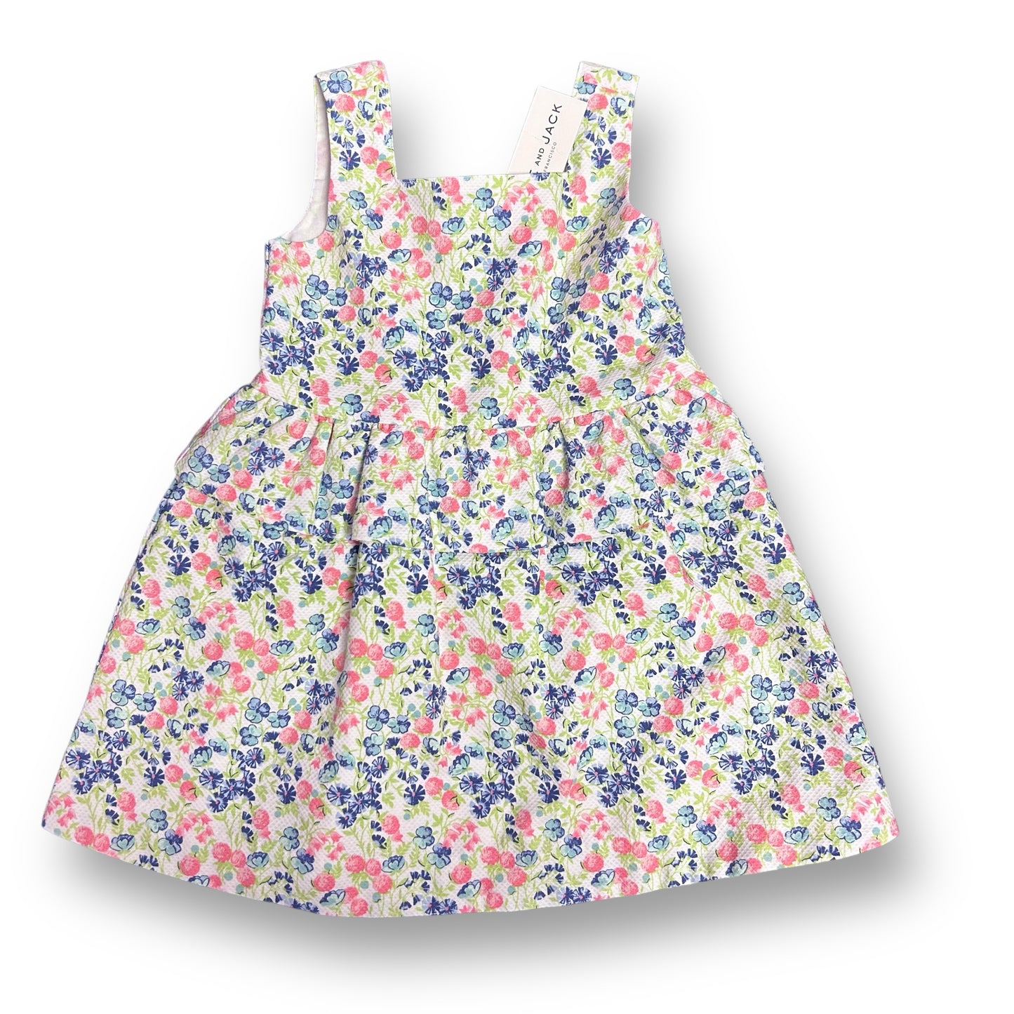 NEW! Janie and Jack Girls Size 2T Floral Ruffle Empire Waist Fancy Dress