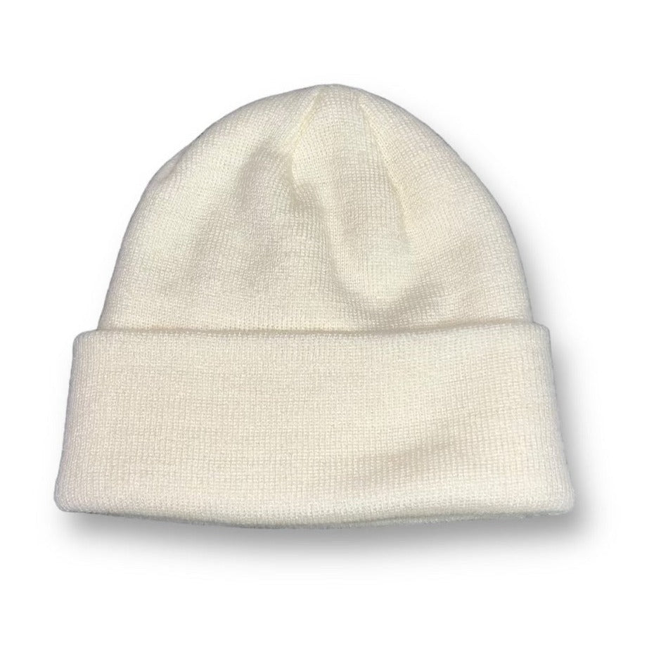 Toddler Girls White Knit Beanie One Size Fits Most Knit Hat