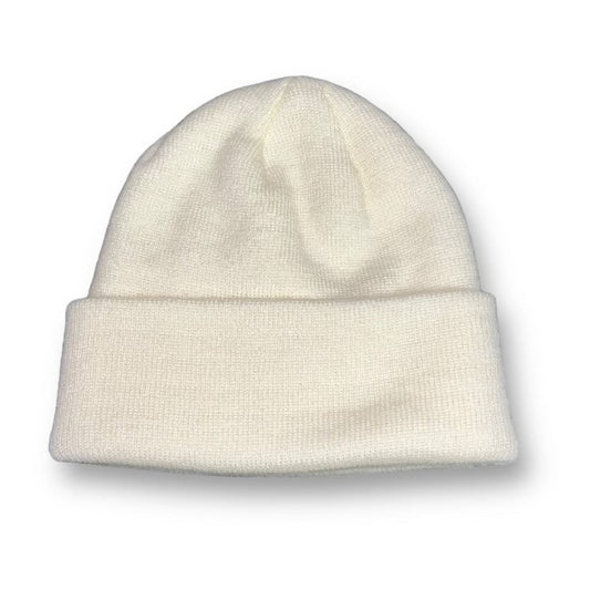 Toddler Girls White Knit Beanie One Size Fits Most Knit Hat