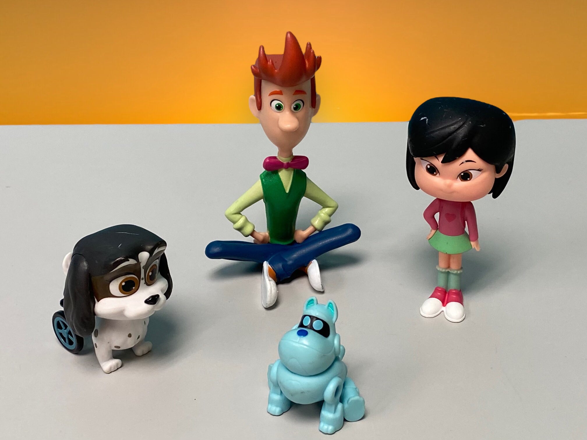 Collection of 4 Disney Junior Puppy Dog Pals Figurines Iddy Biddy