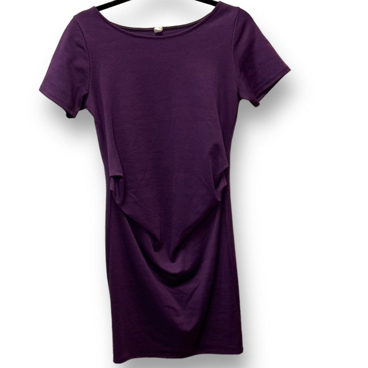 Pink Blush Size Small Plum Ruched Front Maternity Dress