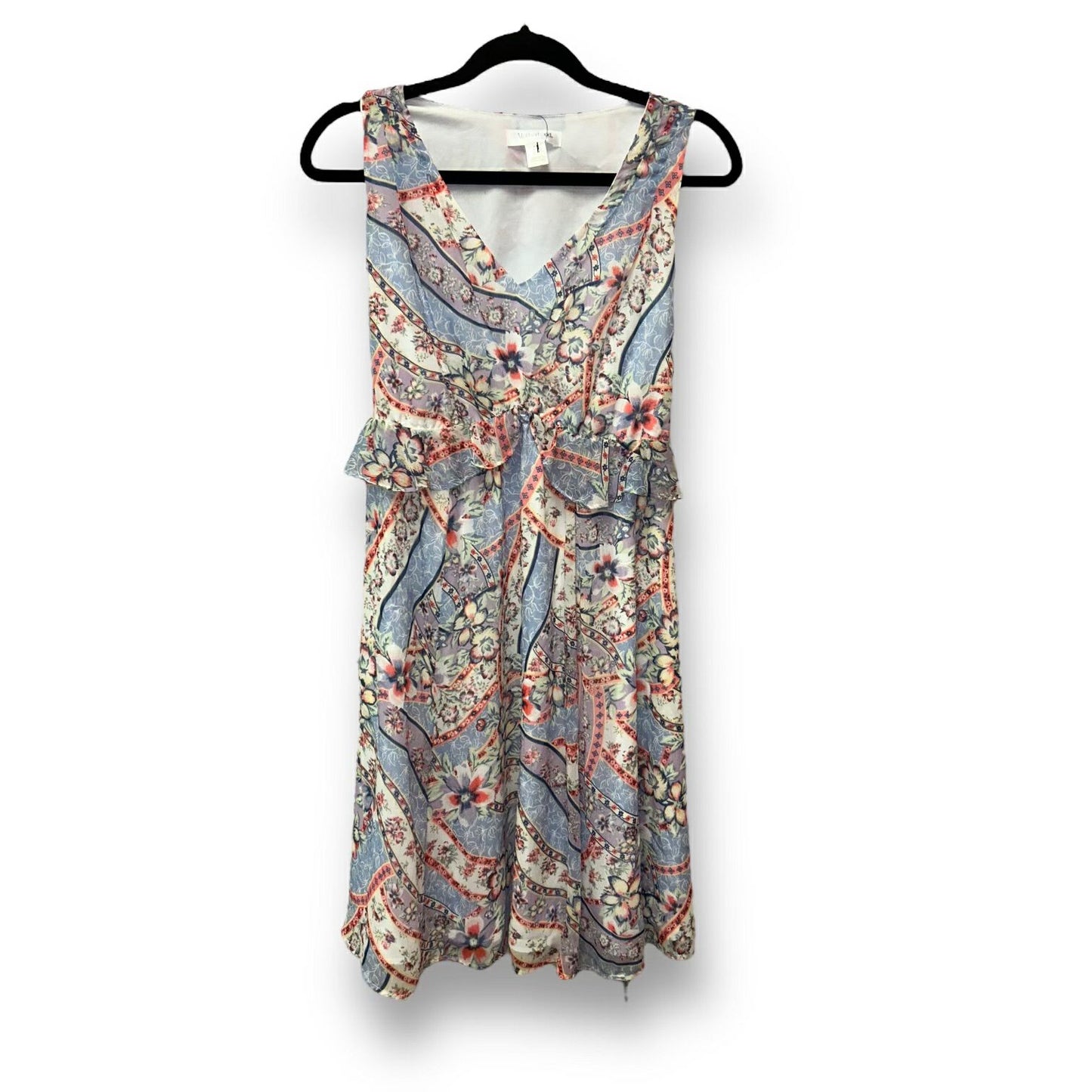 Motherhood Size M Pastel Floral Sleeveless Lightweight Maternity Dress
