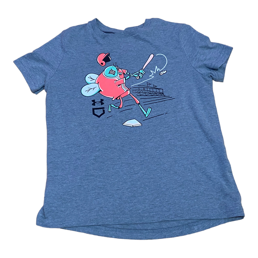 Under Armour Boys Size YSM 7/8 Short Sleeve Baseball Tee