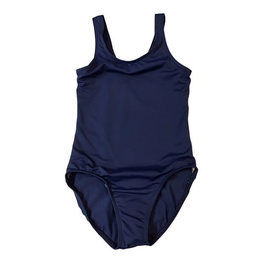 Weissman Girls Size 8/10 Youth Gymnastics Navy Blue Sleeveless Dance Leotard