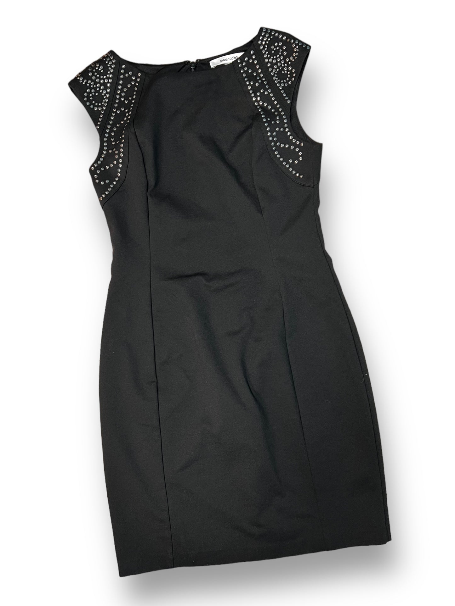 Max & Cleo Size 8 Black Pleated Formal Maternity Dress