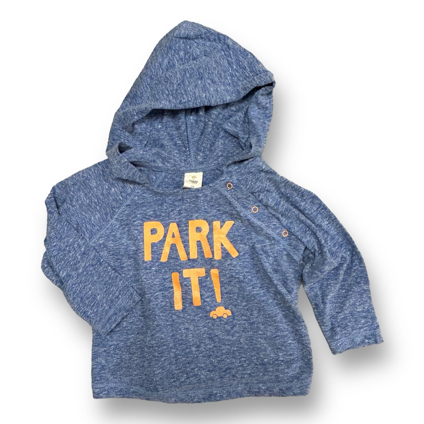 Tucker + Tate Baby Boy Size 9 Months Blue Snap Closure Long Sleeve Hoodie Shirt