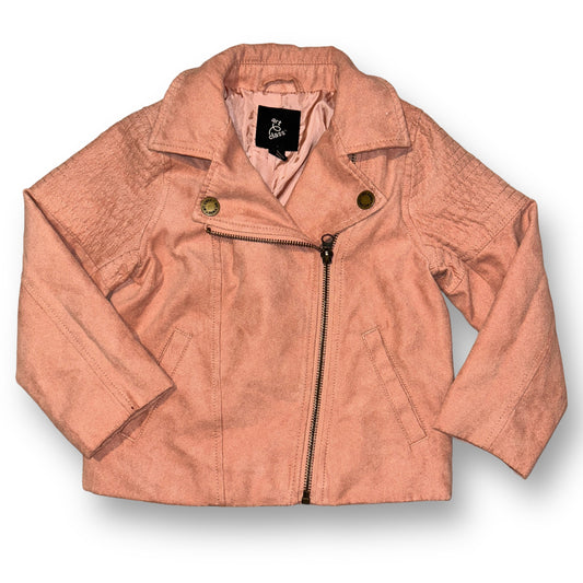 Toddler Girls Size 3T Pink Blush Suede-Style Lightweight Zippered Jacket