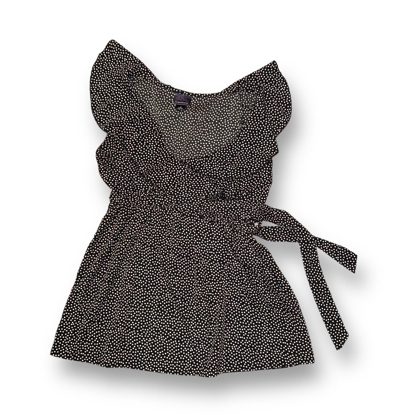 Motherhood Size S Black Polka Dot Sleeveless Maternity Blouse