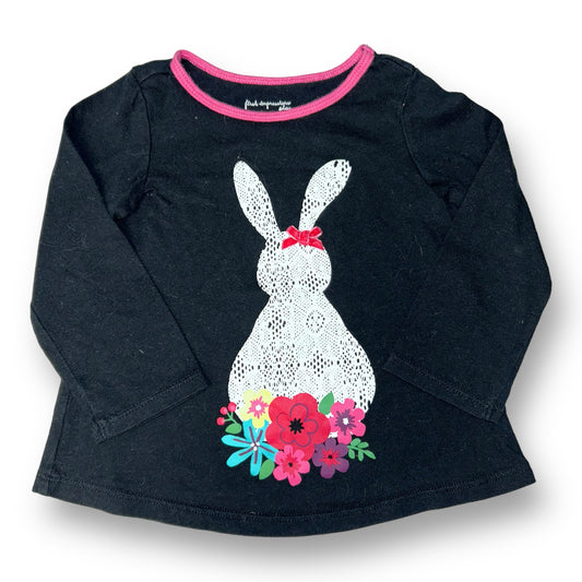 Baby Girl Easter Shirt Size 6-9 Months Long Sleeve Bunny Top