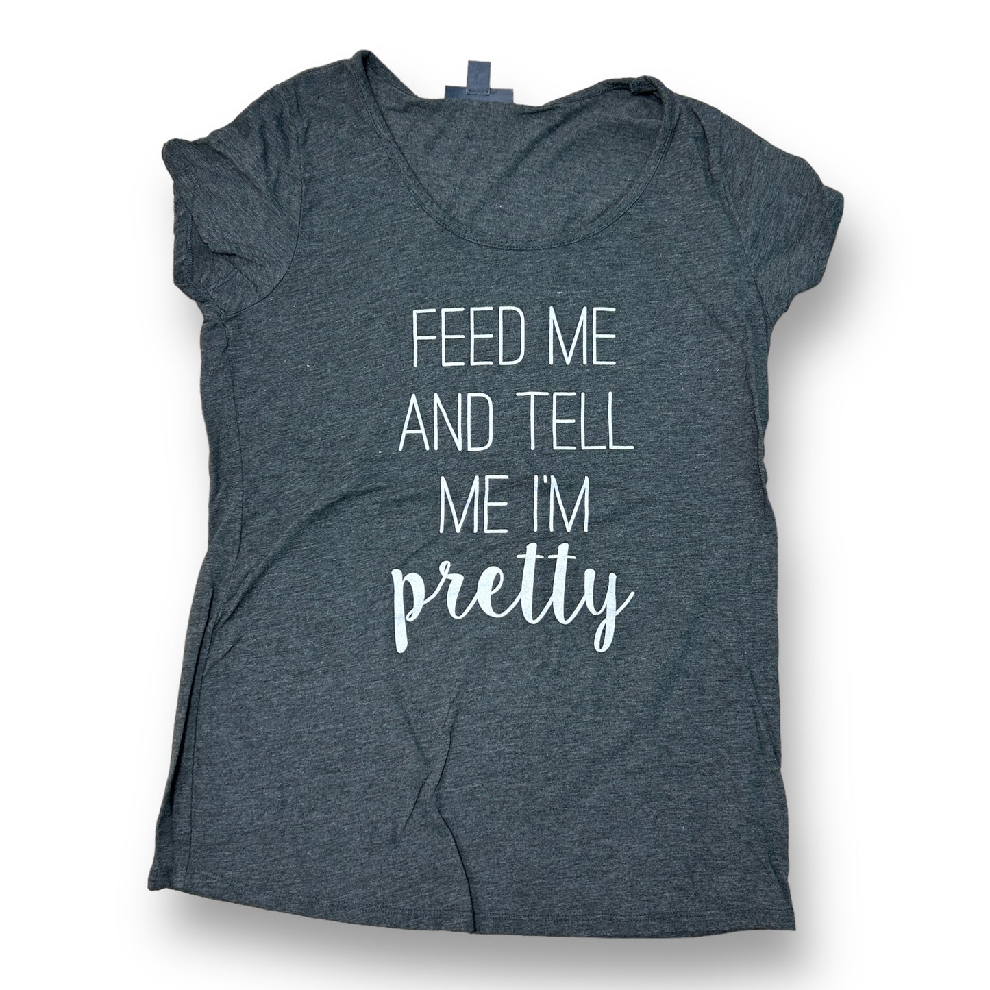 A Pea in the Pod Size L Gray Short Sleeve Maternity Top
