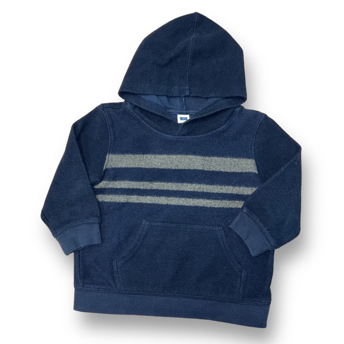 Janie and Jack Boys Size 2T Navy Terry Pullover Toddler Hoodie with Pocket
